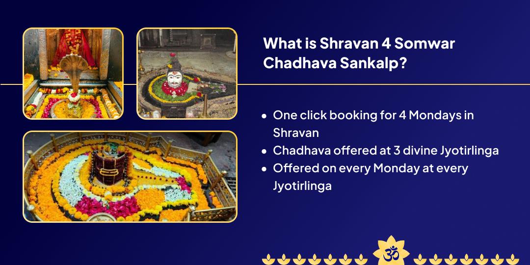4 Sawan Somwar Shiva Tri-Jyotirlinga Chadhava Sankalp