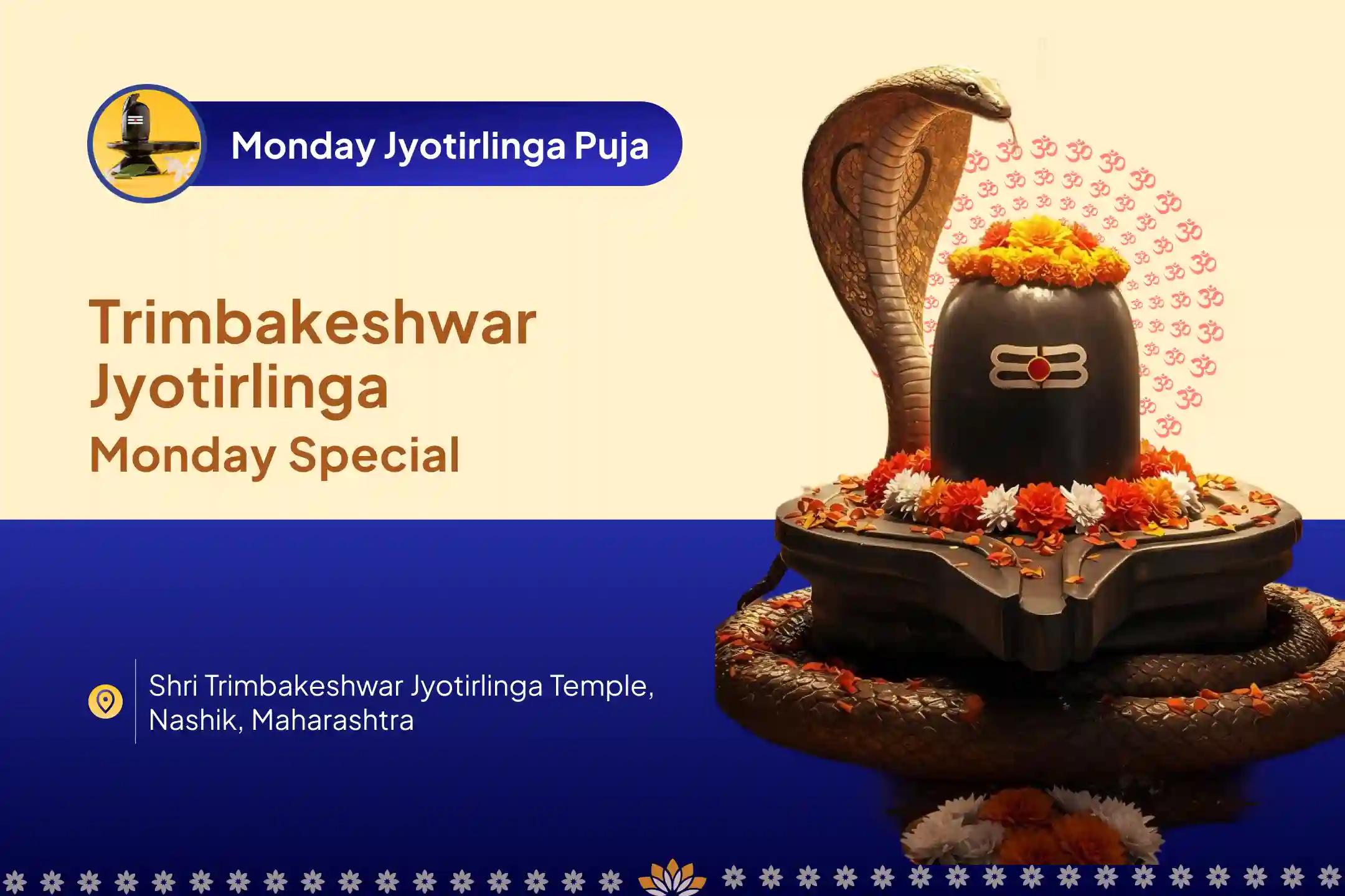 Trimbakeshwar Jyotirlinga Monday Special Jyotirlinga Trimbakeshwar Rudrabhishek Mahapuja For Blessings of Abundance, Purpose, and Freedom from Material Hurdles
