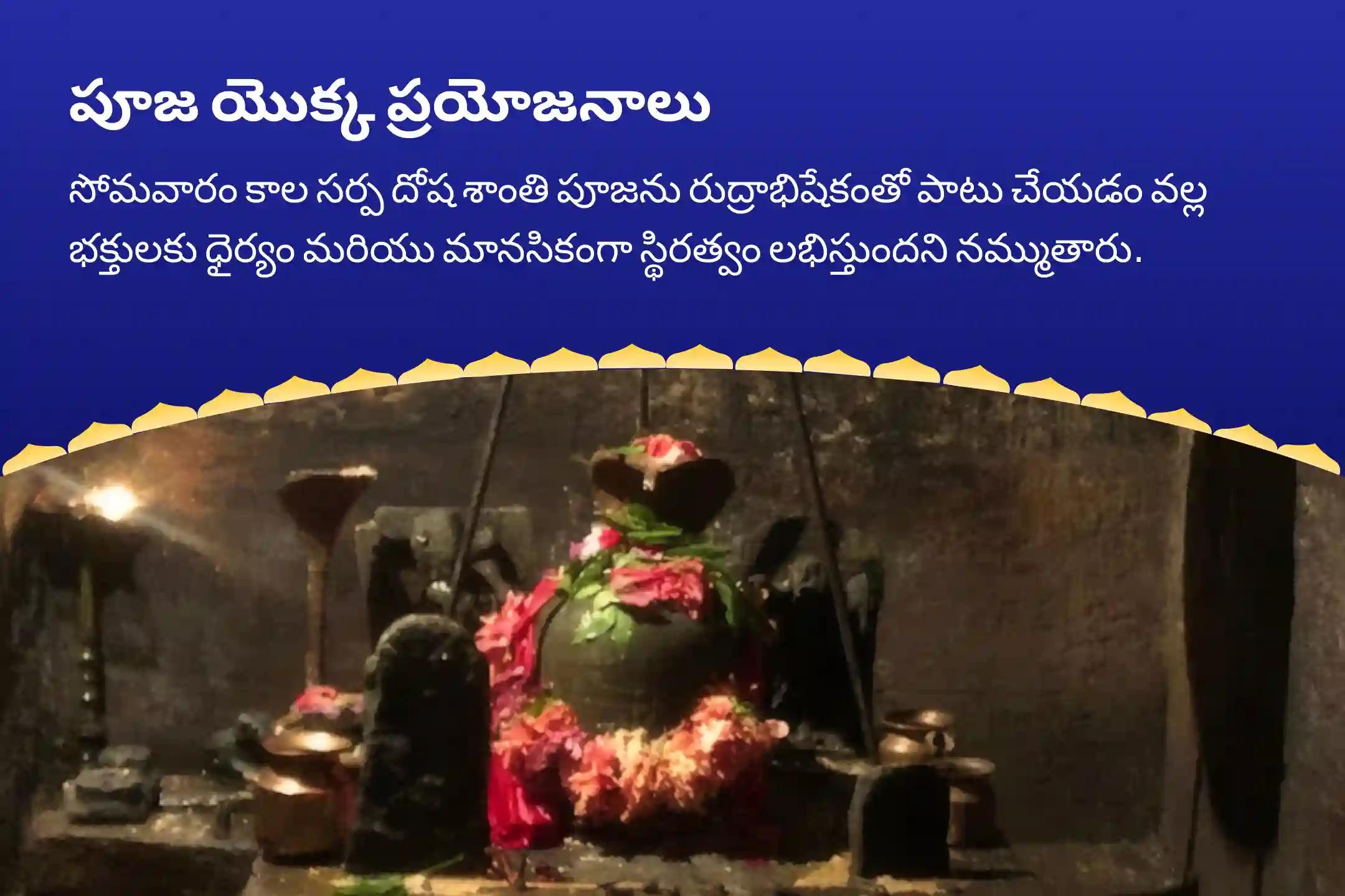 ధైర్యం మరియు మానసిక స్థిరత్వం పొందడానికి సోమవారం సర్ప దోష శాంతి ప్రత్యేక కాల సర్ప దోష శాంతి పూజ మరియు రాహు పైఠాని శివ రుద్రాభిషేకంలో పాల్గొనండి.