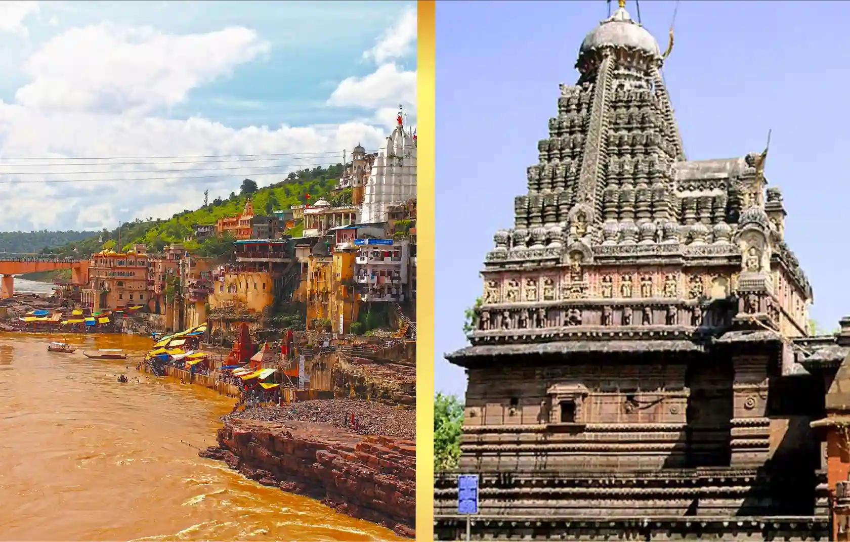 Shri Omkareshwar Jyotirlinga Temple and Shri Grishneshwar Jyotirlinga Temple,Khandwa, Aurangabad