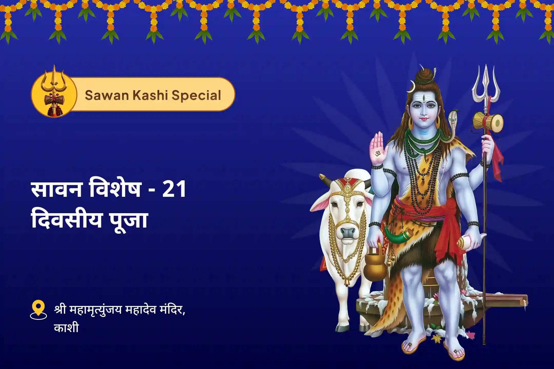 शांति, सुरक्षा और सकारात्मकता के लिए आशीर्वाद प्राप्त करें सावन विशेष - 21 दिवसीय पूजा अखण्ड रुद्राभिषेक सेवा (21 दिवसीय शिव अर्चना)