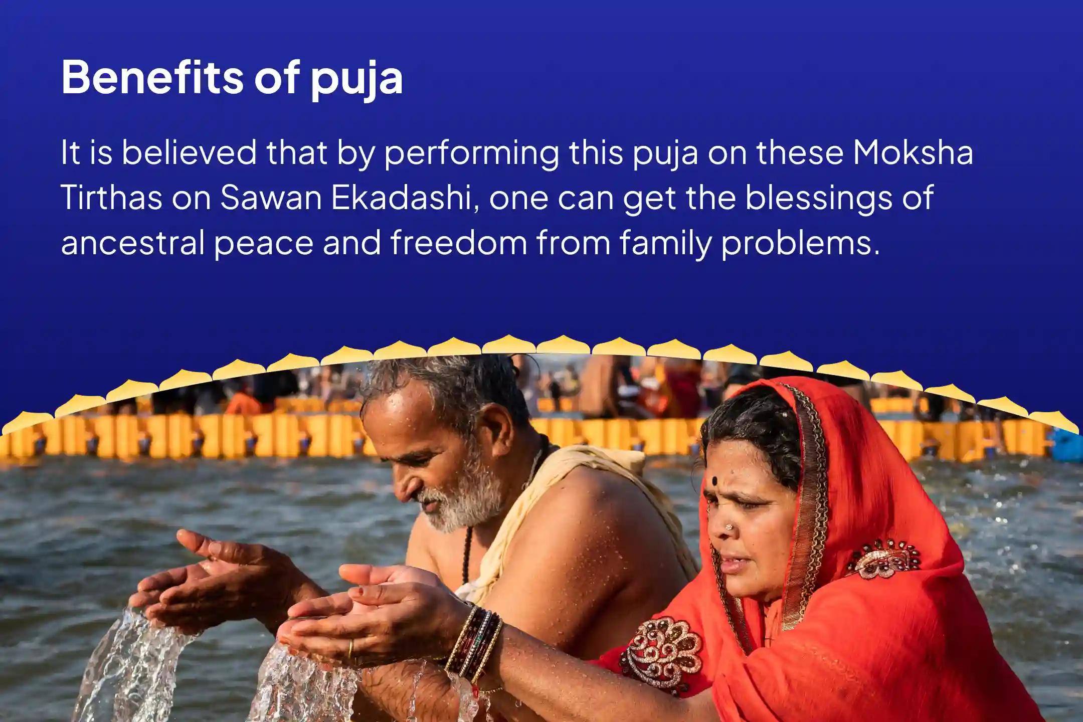 Shravan Ekadashi Moksha Tirth Combo Special Pitru Dosh Shanti Mahapuja and Gangotri Dham Ganga Abhishek Puja For Peace of Ancestor's souls and Resolving Family Disputes