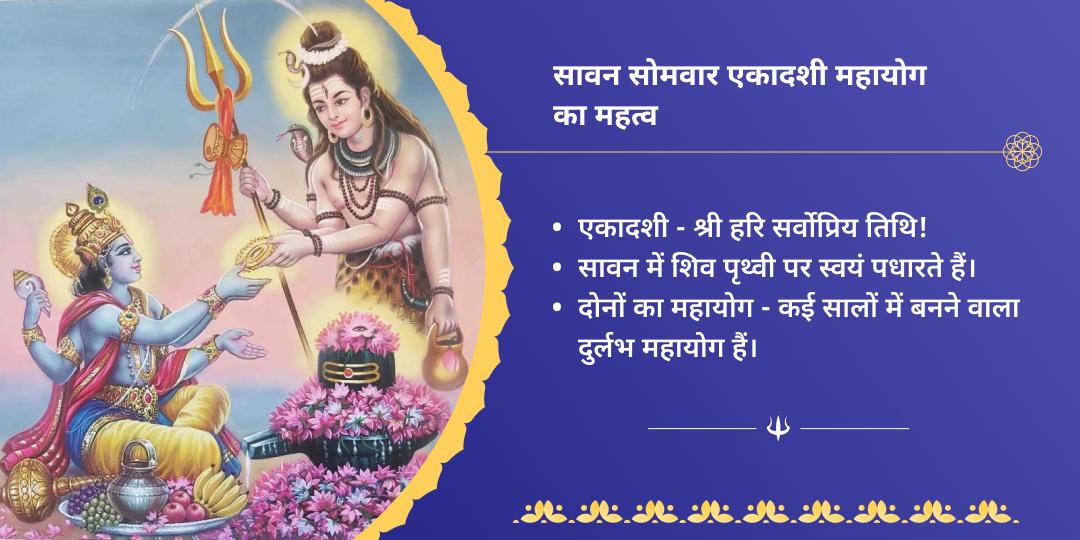सावन सोमवार एकादशी महायोग शिव-विष्णु हवन आहुति सेवा