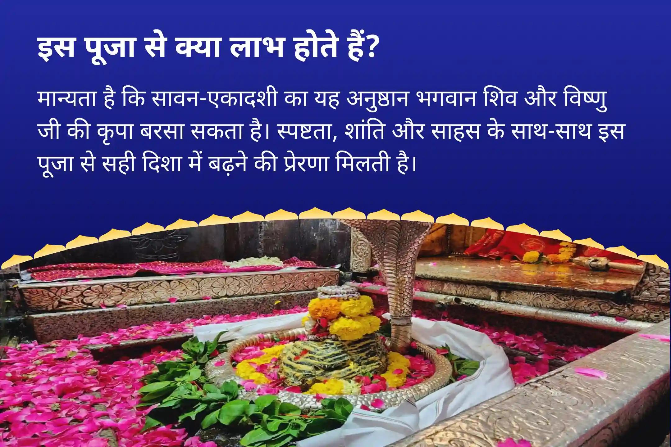 स्पष्टता, साहस और शांति के लिए सावन एकादशी-शिव-विष्णु ज्योतिर्लिंग सावन एकादशी शिव-विष्णु महापूजा और यज्ञ 