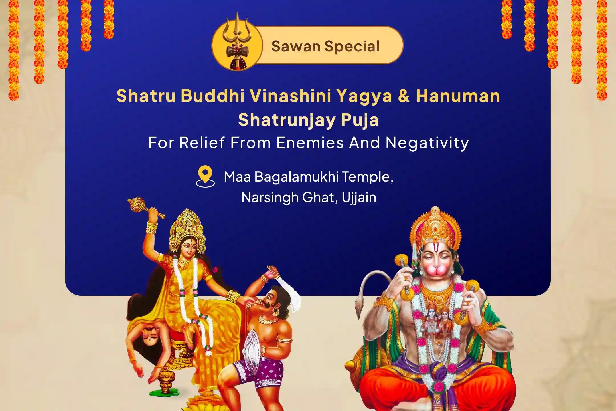 Bagalamukhi-Hanuman Shatru Vijay Special Maa Bagalamukhi Shatru Buddhi Vinashini Yagya and Hanuman Shatrunjay Pujan For Protection from Enemies and Destroying Negativity