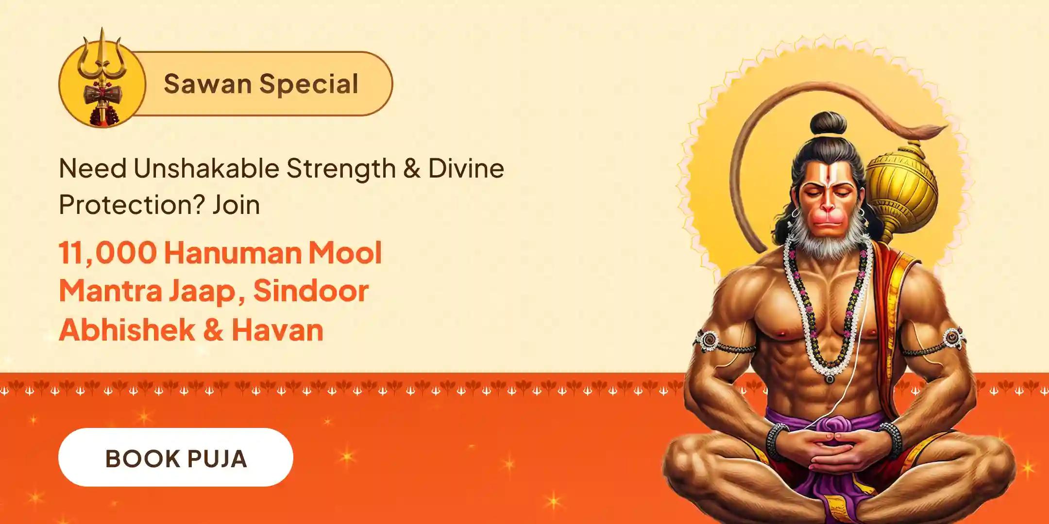 Sawan Tuesday Hanuman Garhi Ayodhya Special Hanuman Garhi 11,000 Hanuman Mool Mantra Jaap, Sindoor Abhishek and Yagya for Unshakable Strength and Unstoppable Protection
