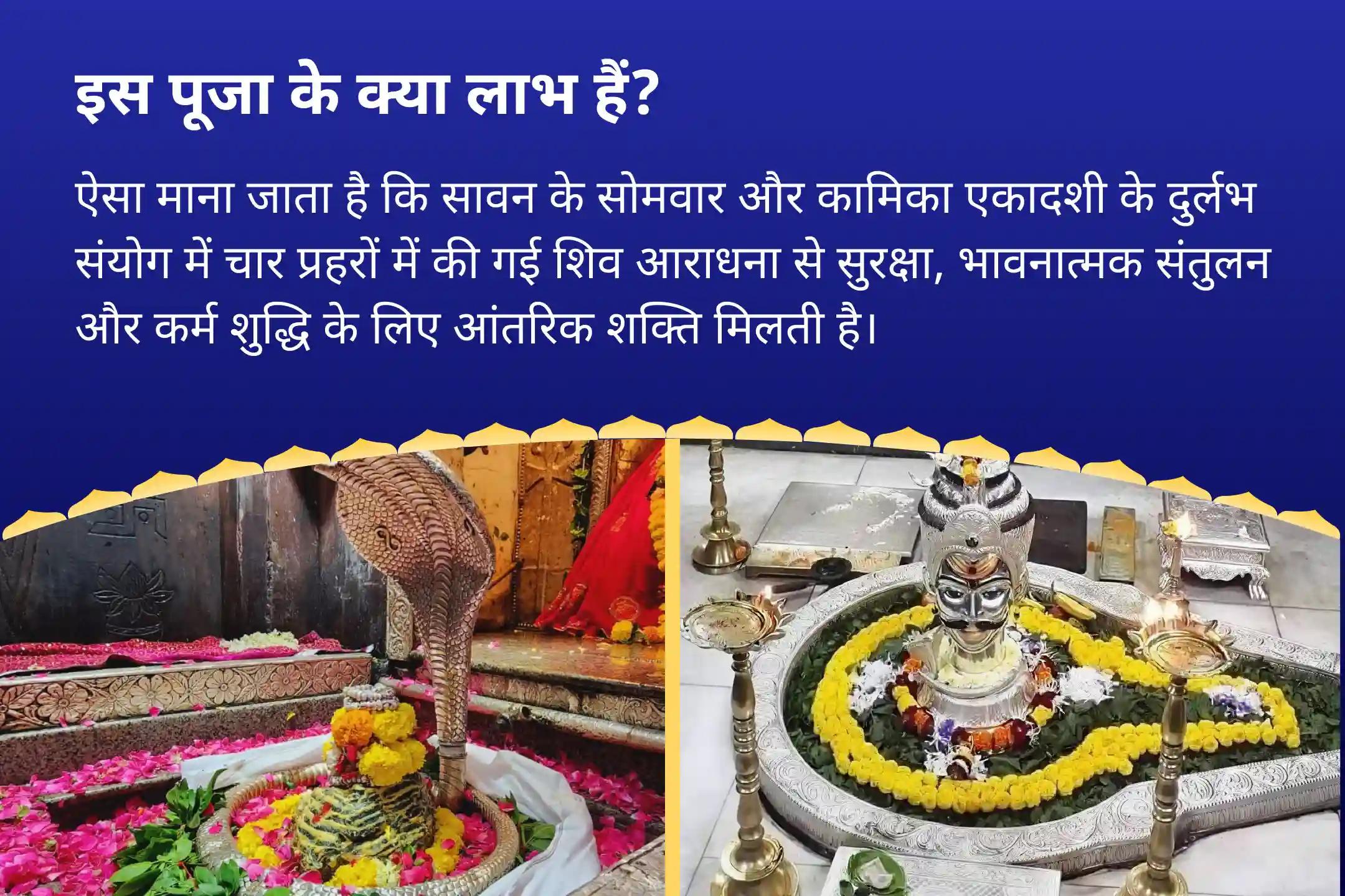 सुरक्षा, भावनात्मक उपचार, स्पष्टता और कर्म शुद्धि के लिए सावन शिवरात्रि विशेष- सावन सोमवार 12 घंटे की विशेष पूजा 2 ज्योतिर्लिंग - 12 घंटे 4 प्रहर विशेष पूजा