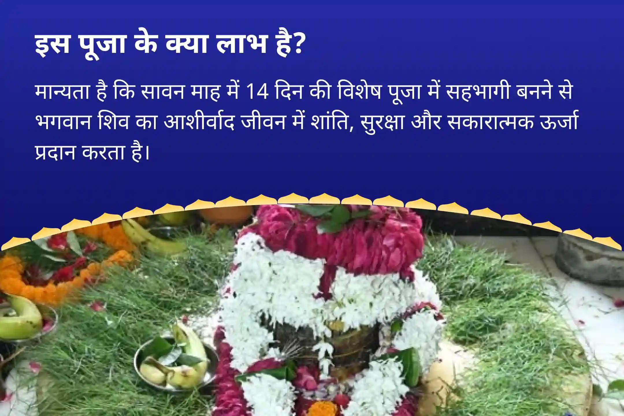 शांति, सुरक्षा और सकारात्मकता के लिए आशीर्वाद प्राप्त करें सावन विशेष -  आखिरी 14 दिवसीय पूजा सावन अखंड शिवार्चन: 14 दिन दैनिक रुद्राभिषेक और 1.25 लाख पंचाक्षरी जाप