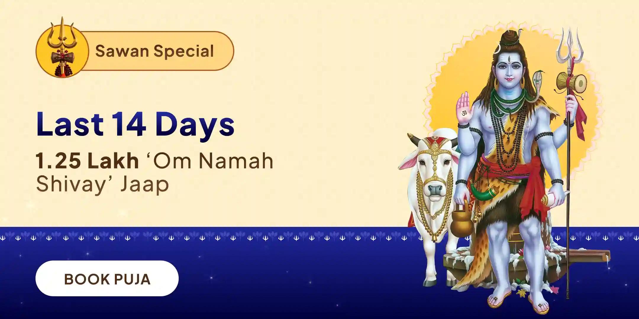 14-Day Daily – 1.25 Lakh Shiva Panchakshari Mantra Jaap and Havan