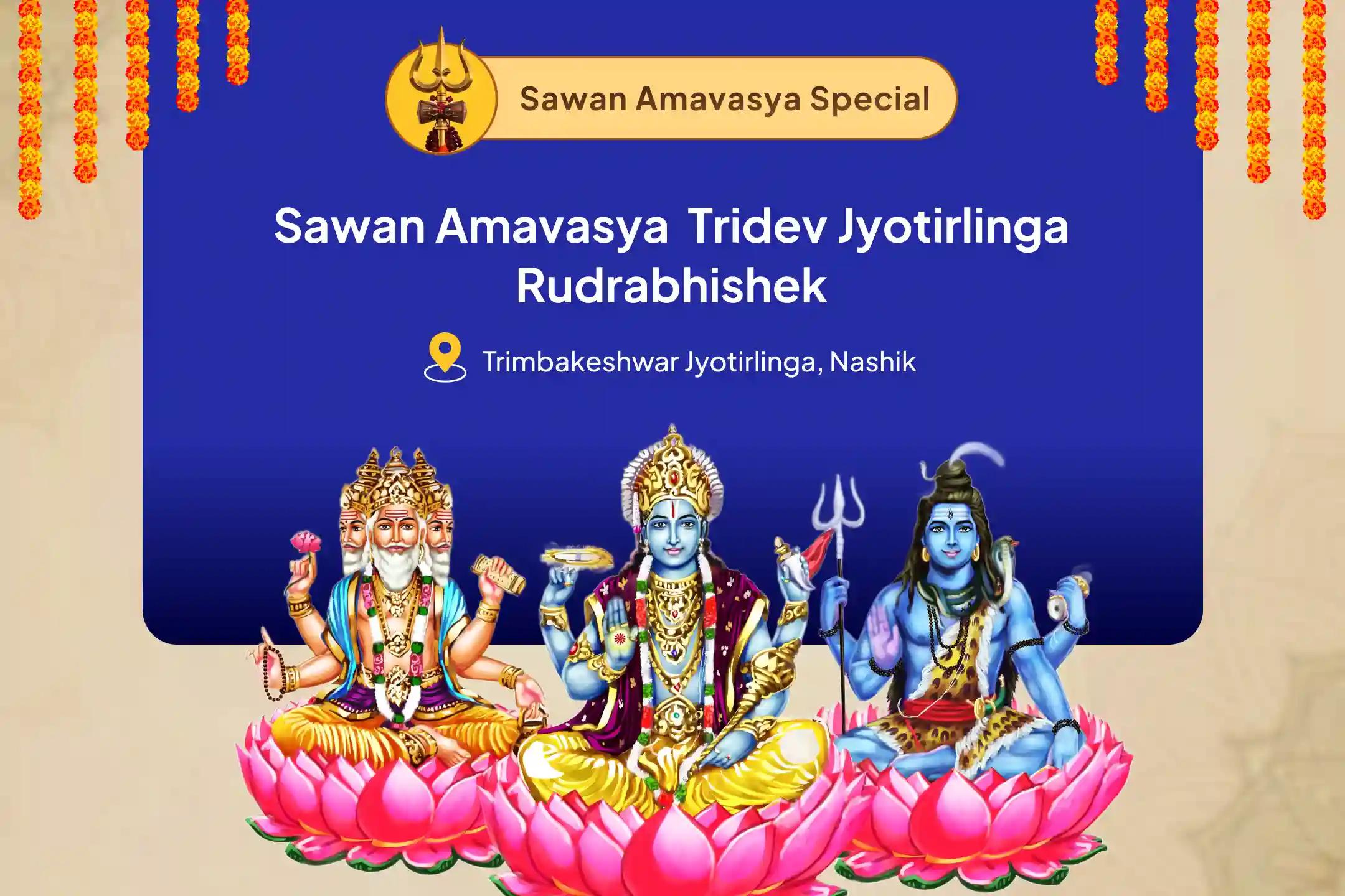 Sawan Amavasya Jyotirlinga Special Brahma, Vishnu, and Mahesh Jyotirlinga Rudrabhishek Puja For Fulfillment of Life’s Desires and Financial Relief 