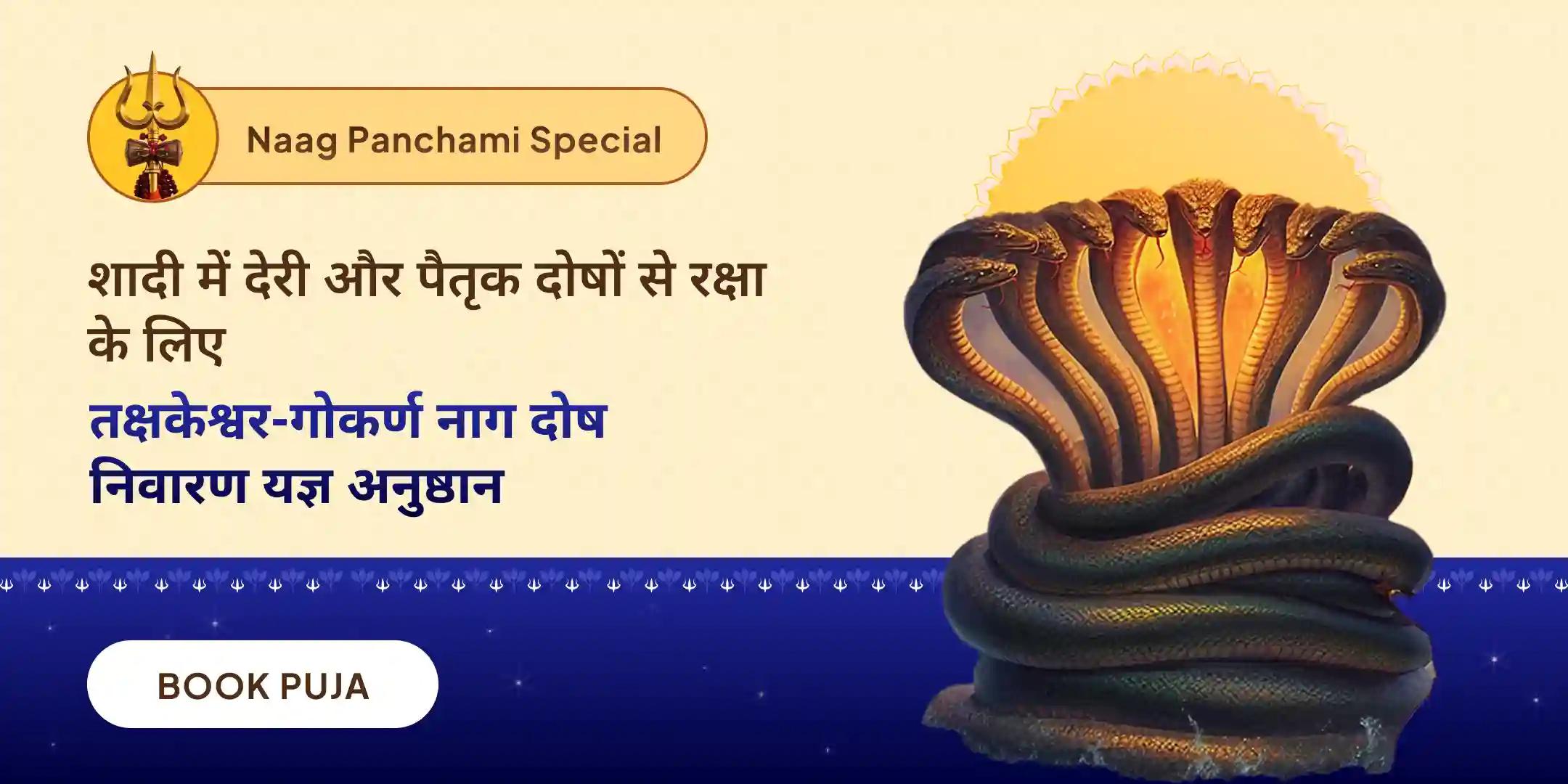 तक्षकेश्वर-गोकर्ण नाग दोष निवारण यज्ञ-पंचमी प्रार्थना विशेष