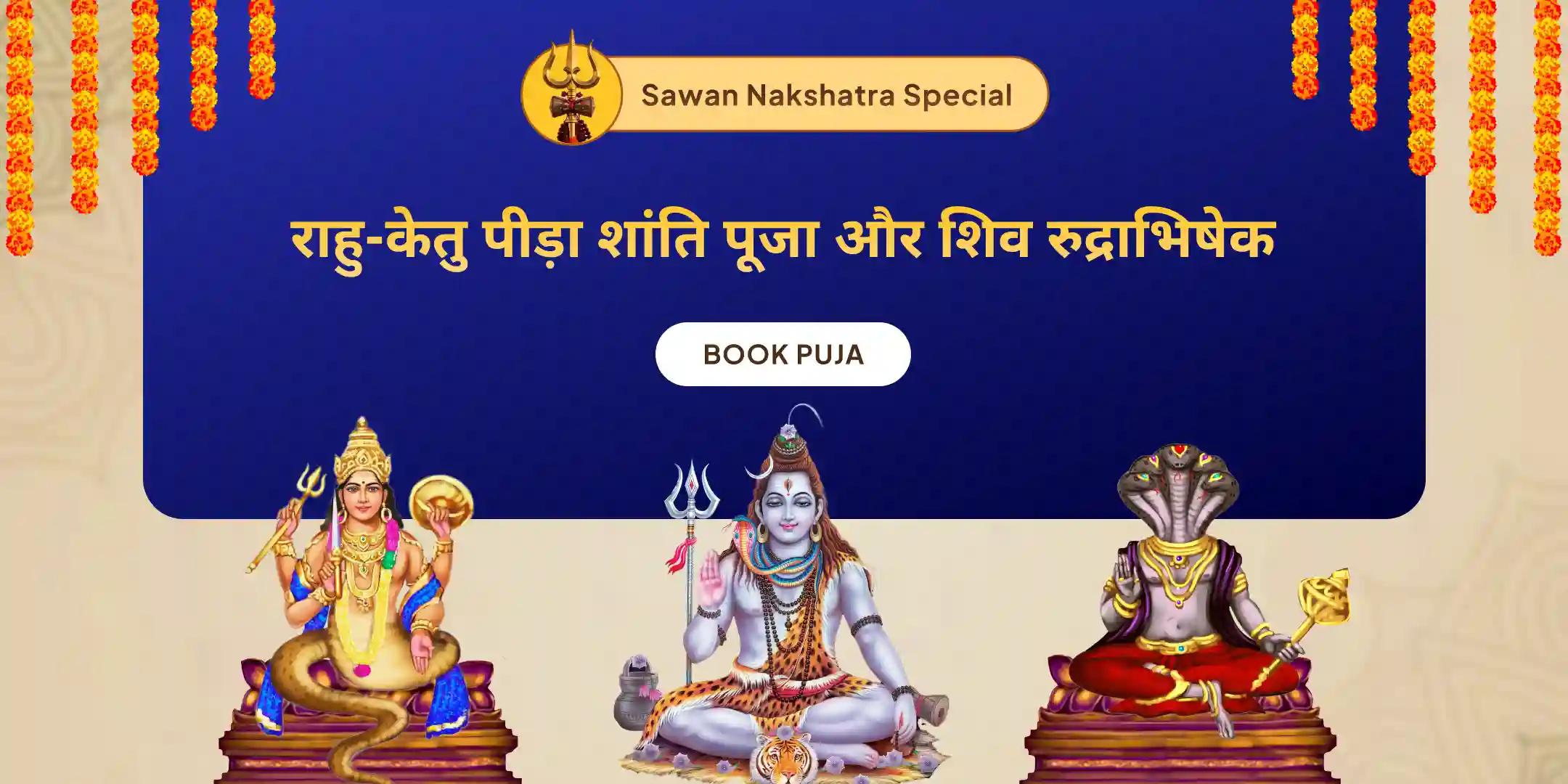राहु-केतु पीड़ा शांति पूजा और शिव रुद्राभिषेक
