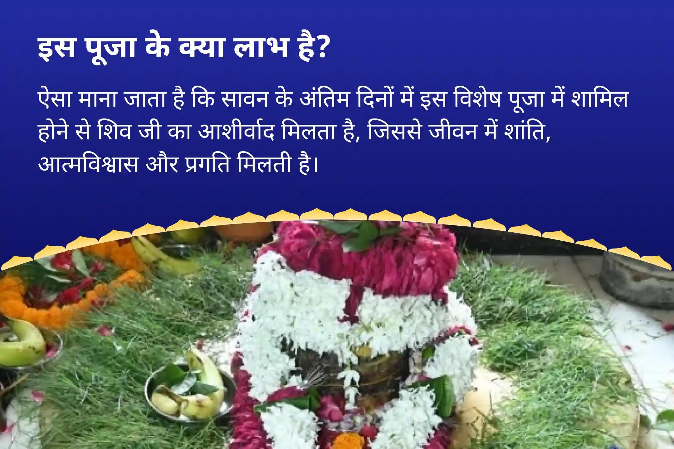 शांति, सुरक्षा और सकारात्मकता के लिए आशीर्वाद प्राप्त करें सावन विशेष -  आखिरी 3 दिवसीय पूजा सावन अखंड शिवार्चन: 3 दिन दैनिक रुद्राभिषेक और 1.25 लाख पंचाक्षरी जाप