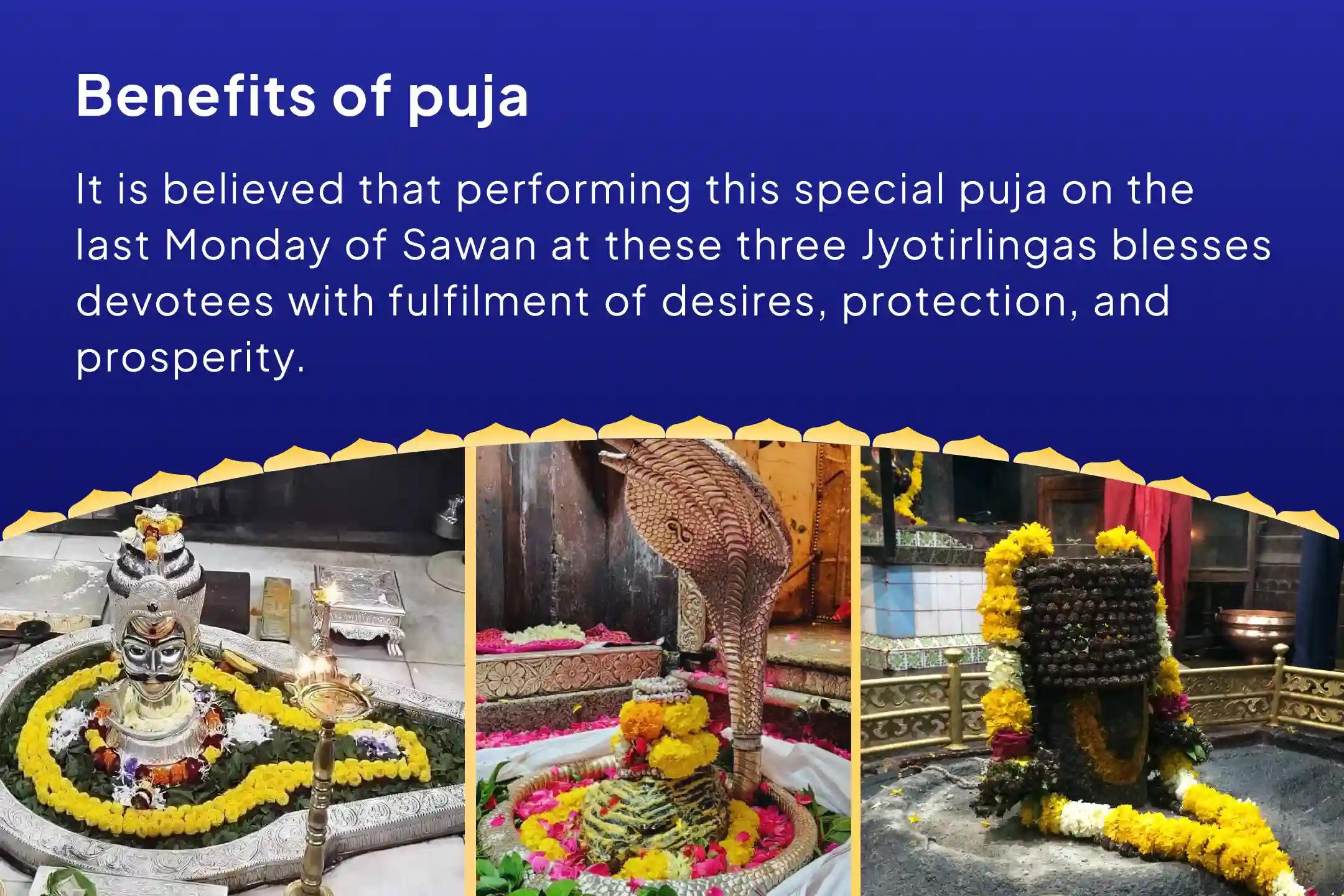 Sawan Last Monday 3 Jyotirlinga Rudrabhishek Sawan's Last Somvar 3 Jyotirlinga Trimbakeshwar, Omkareshwar, and Grishneshwar Rudrabhishek and Rudra Homam Ultimate Blessings For Health, Protection, and Spiritual Empowerment