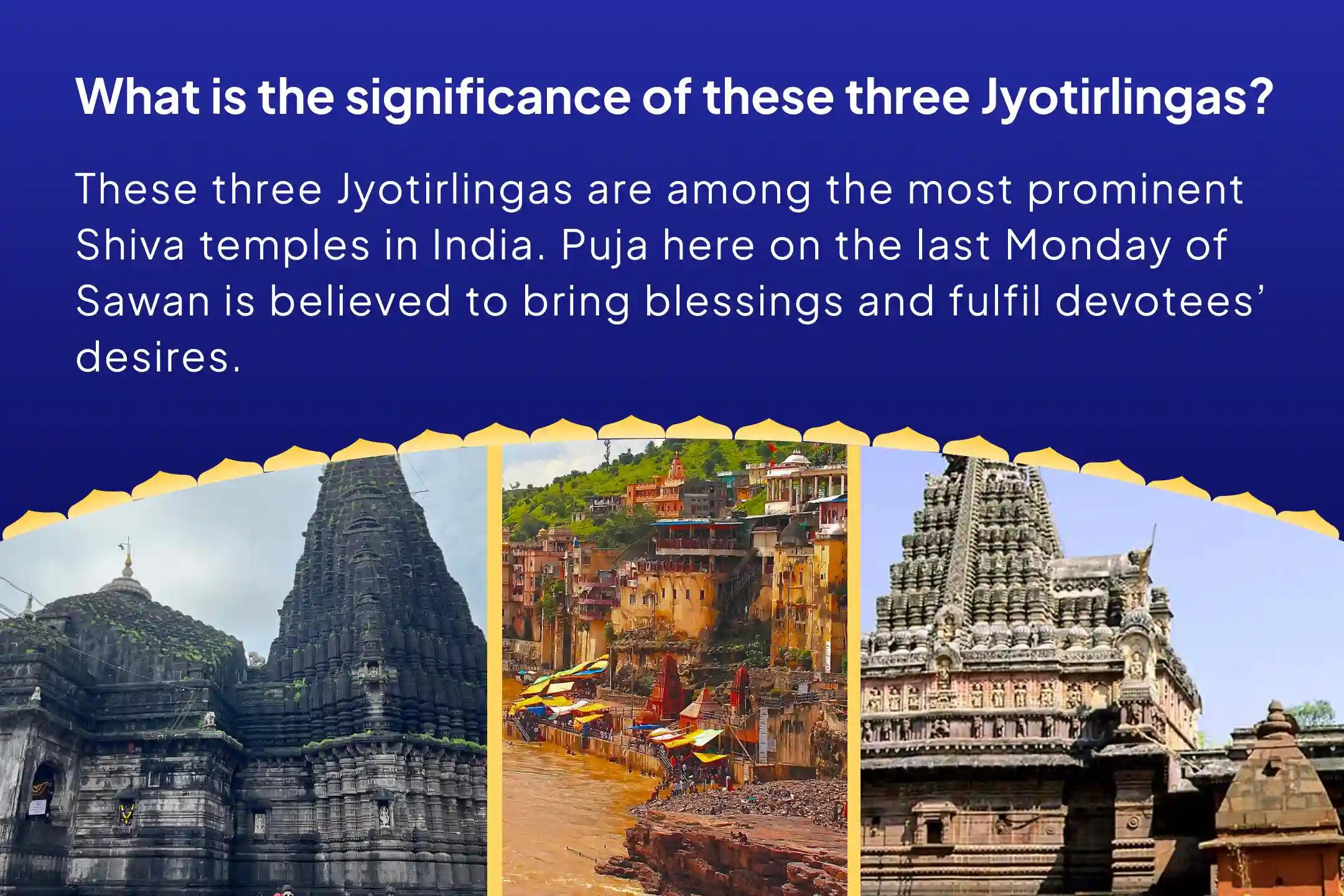 Sawan Last Monday 3 Jyotirlinga Rudrabhishek Sawan's Last Somvar 3 Jyotirlinga Trimbakeshwar, Omkareshwar, and Grishneshwar Rudrabhishek and Rudra Homam Ultimate Blessings For Health, Protection, and Spiritual Empowerment