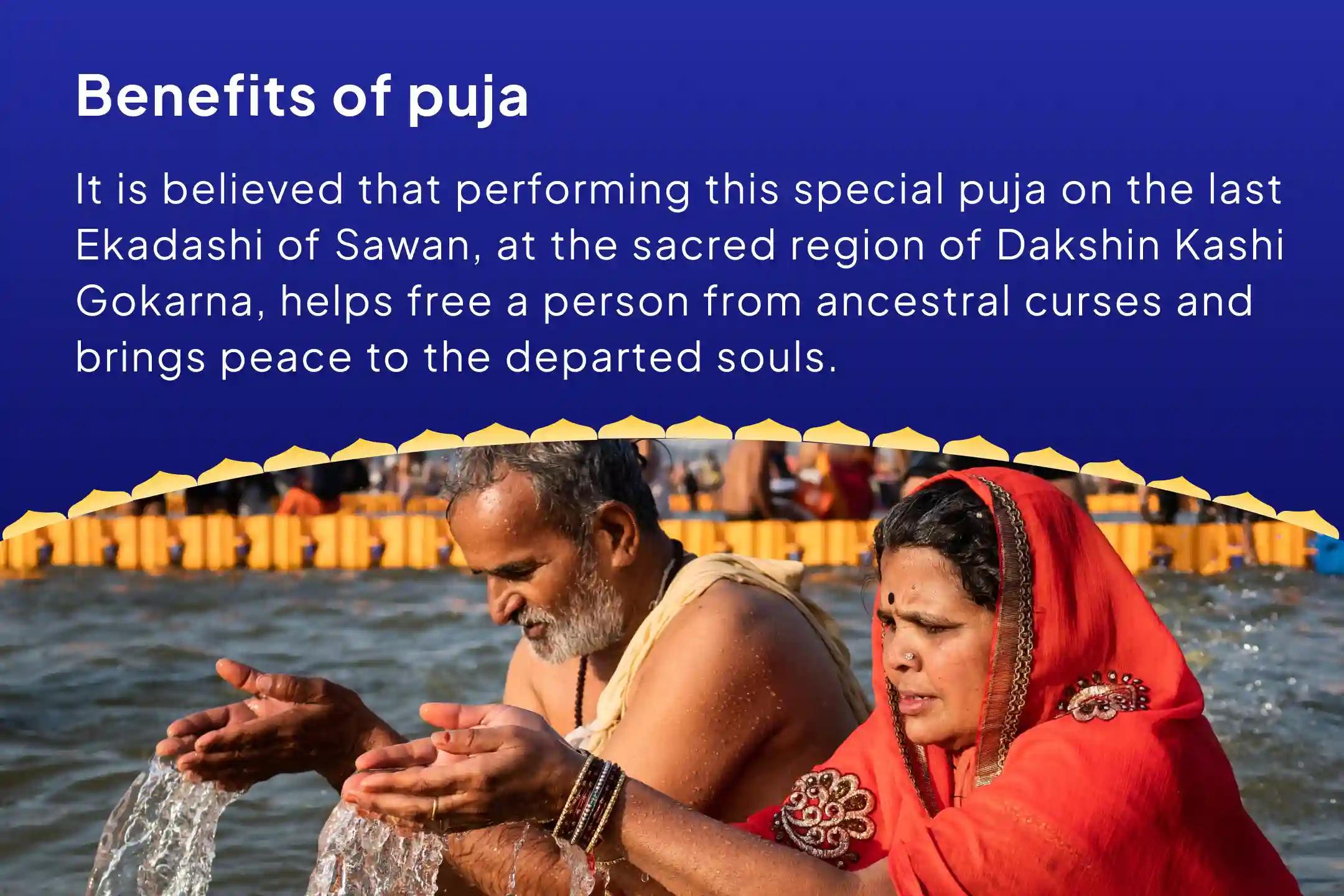 Sawan Ekadashi 'Dakshin Kashi' Gokarna Teerth Kshetra Special Narayan Bali Puja, Tripindi Shradh Pitru Dosh Shanti Puja to Relieve Ancestral Curse and Bring peace for departed souls