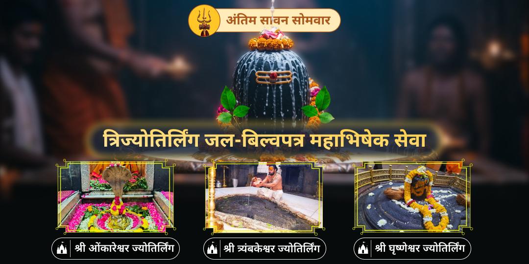 🕉️ सावन में शिव सेवा का आखिरी महाअवसर - 12 ज्योतिर्लिंगों में श्रेष्ठ 3 ज्योतिर्लिंगों के मुख्य शिवलिंग पर अपने नाम से महाभिषेक करें। 