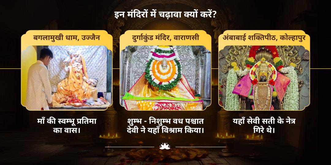 शुक्रवार महाष्टमी त्रिशक्ति शक्तिपीठ चढ़ावा