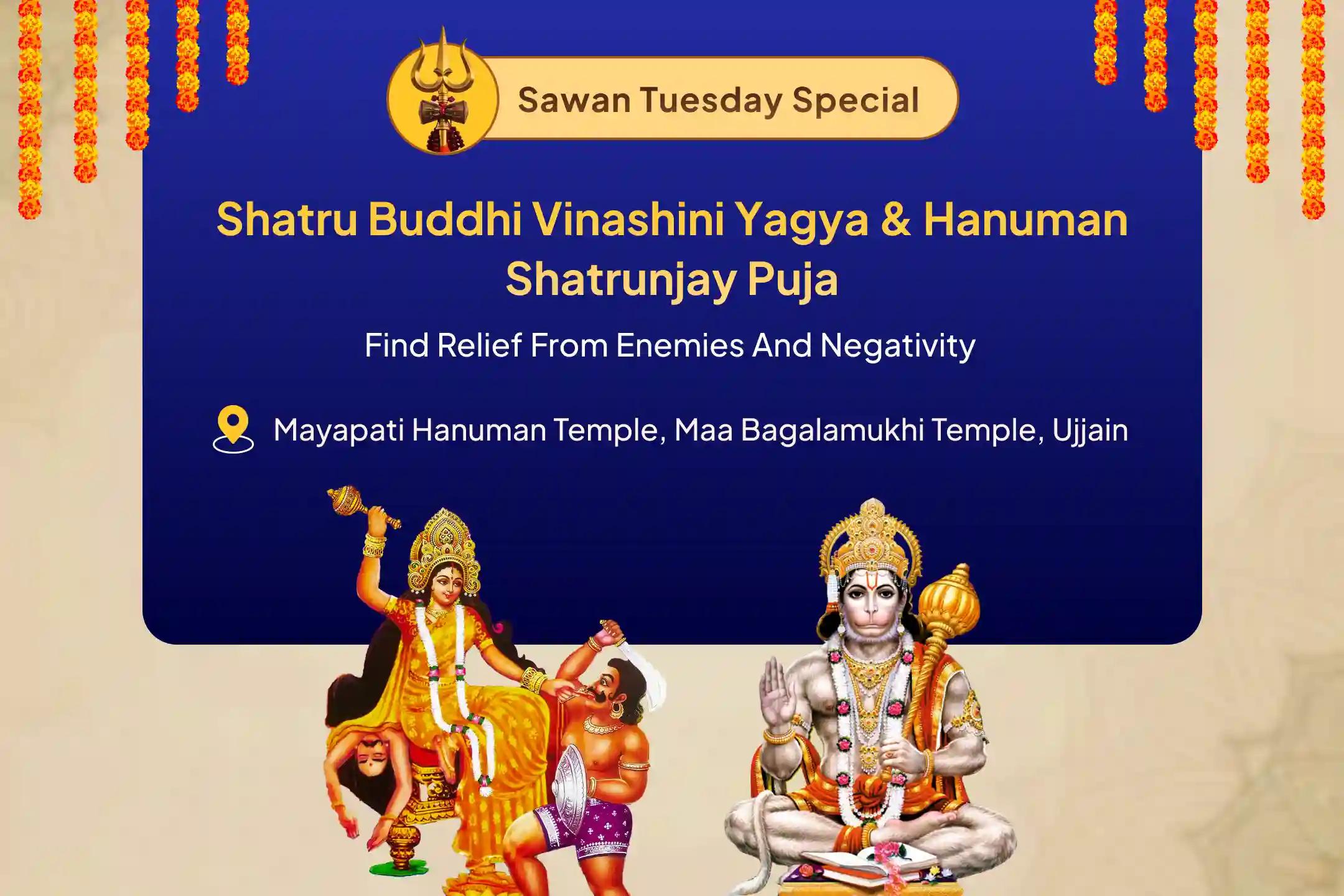 Last Tuesday of Sawan – Bagalamukhi & Hanuman Victory Over Enemies Special Maa Bagalamukhi Shatru Buddhi Vinashini Yagya & Hanuman Shatrunjaya Puja for protection from enemies and destruction of negativity