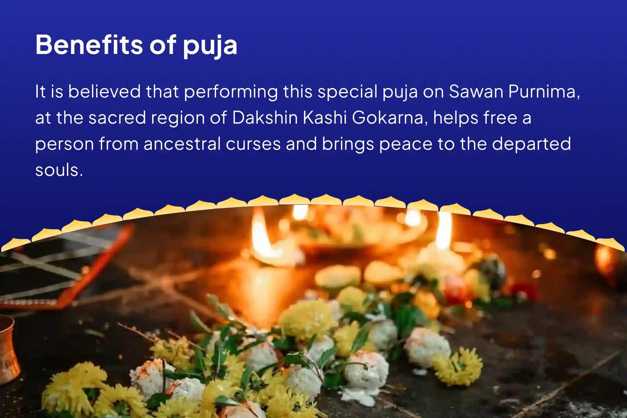 Sawan Purnima 'Dakshin Kashi' Gokarna Tirth Kshetra Special Narayan Bali Puja, Tripindi Shradh Pitru Dosh Shanti Puja to Relieve Ancestral Curse and Bring peace for departed souls