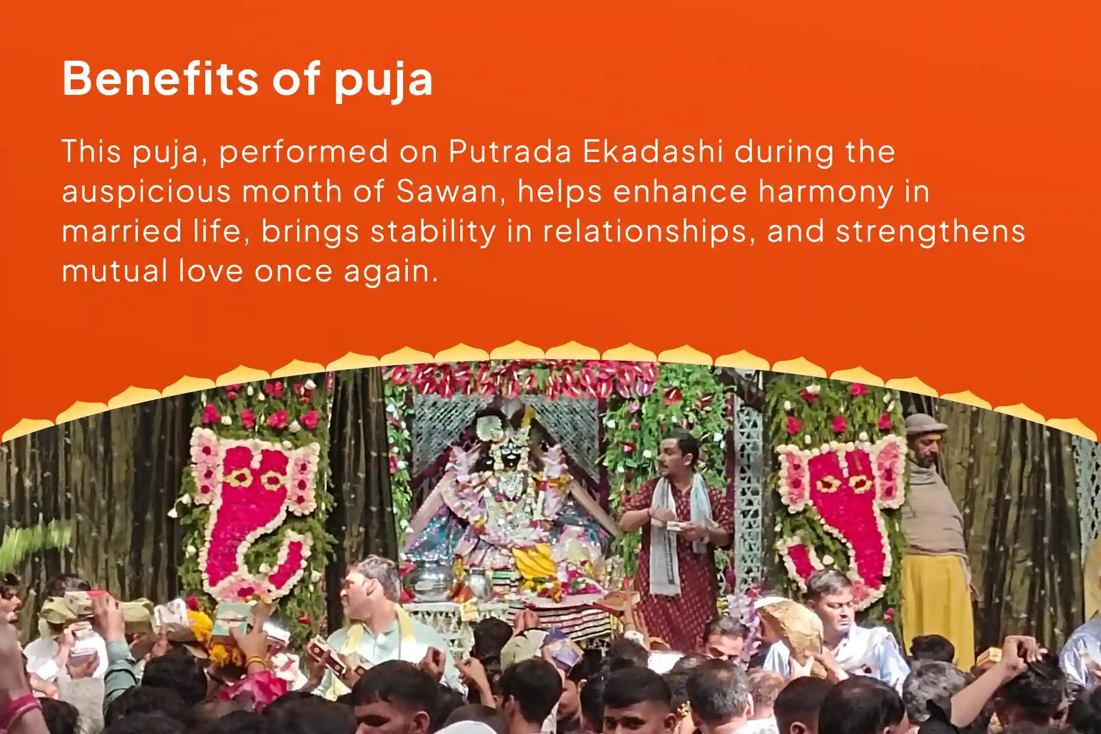 Banke Bihari Sawan Putrada Ekadashi Special 1100 Tulsi Archana and Radha-Krishna Yugal Stuti Path for Marital Harmony, Relationship Stability, and Love Blessings