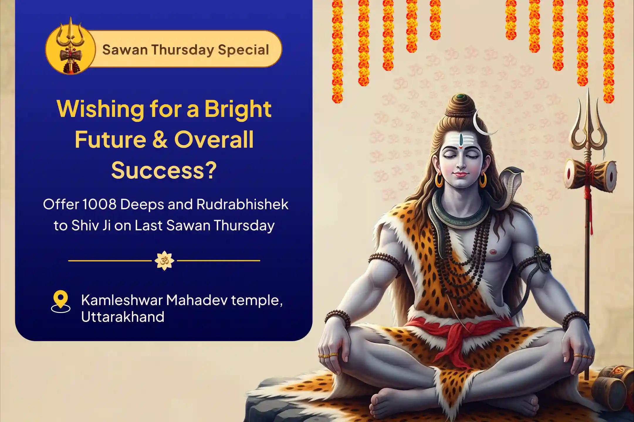 Last Thursday Vishnu and Shiva Combo Special 1008 Deepotsav and Kamal Archana and Rudrabhishek at Kamleshwar to get mental clarity and overall success