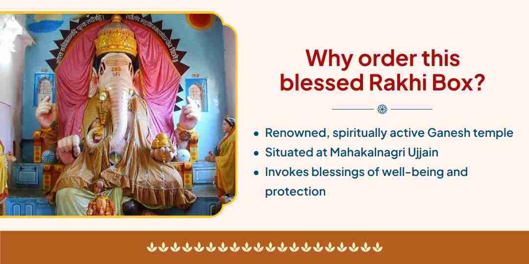 Raksha Bandhan Bada Ganesh blessed Rakhi Box Home Delivery