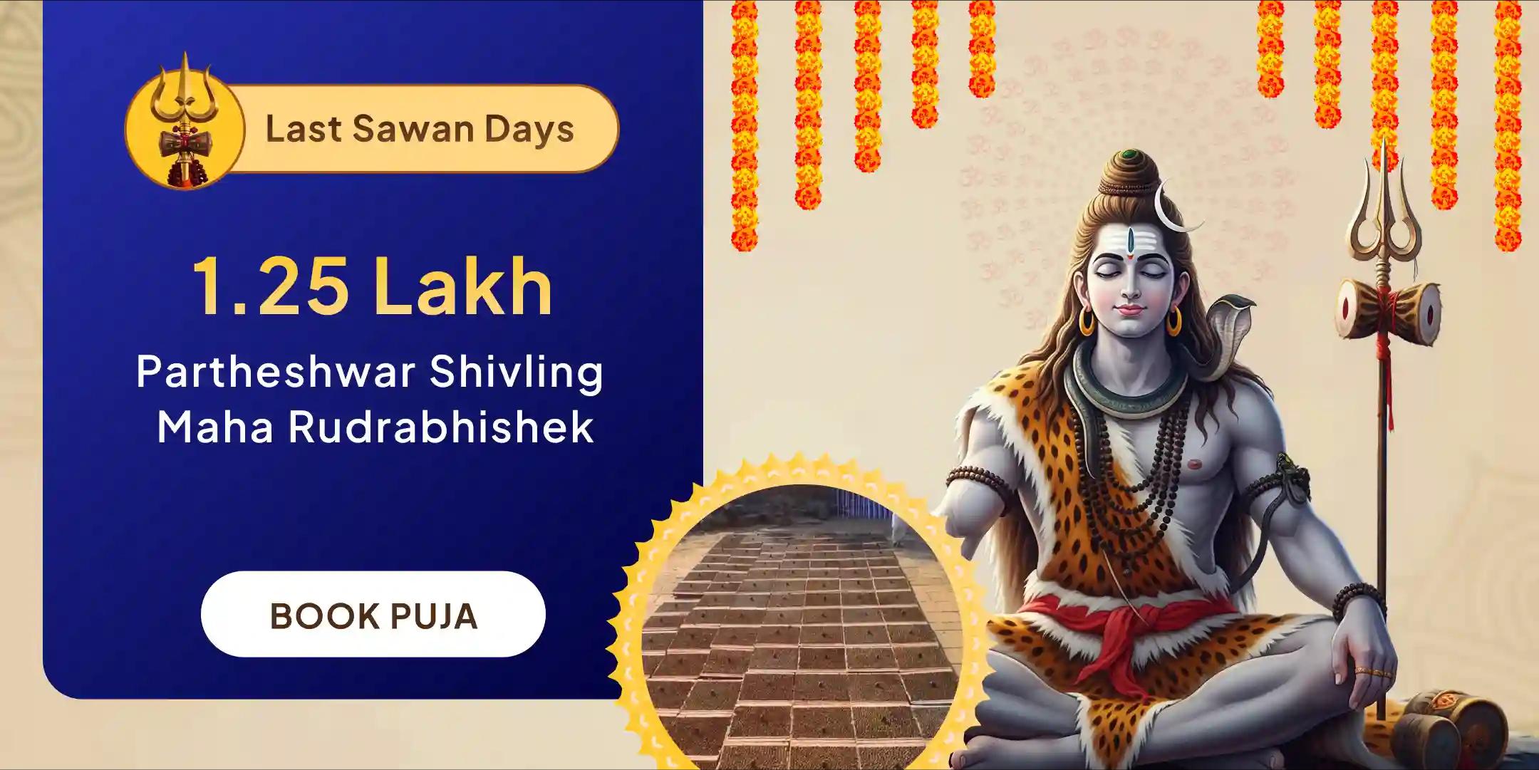 1.25 Lakh Partheshwar Rudrabhishek at Omkareshwar Jyotirlinga