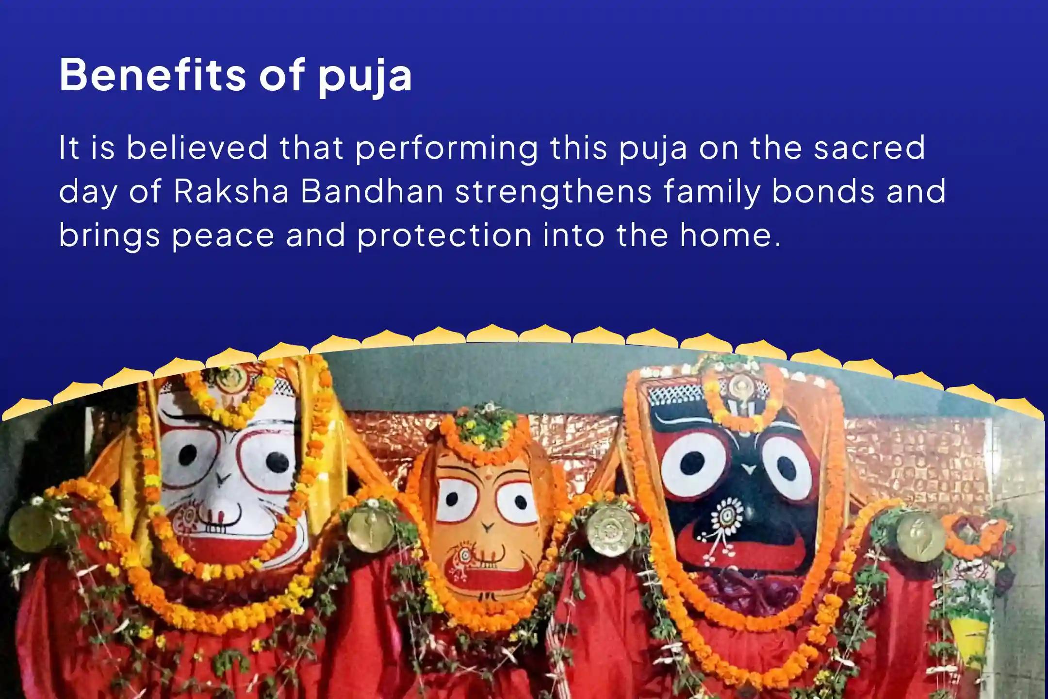 Raksha Bandhan Jagannath Special Jagannath–Balabhadra–Subhadra Raksha Sutra Sankalp Pujan and Sankat Mochan Yagya for Protection of your Family