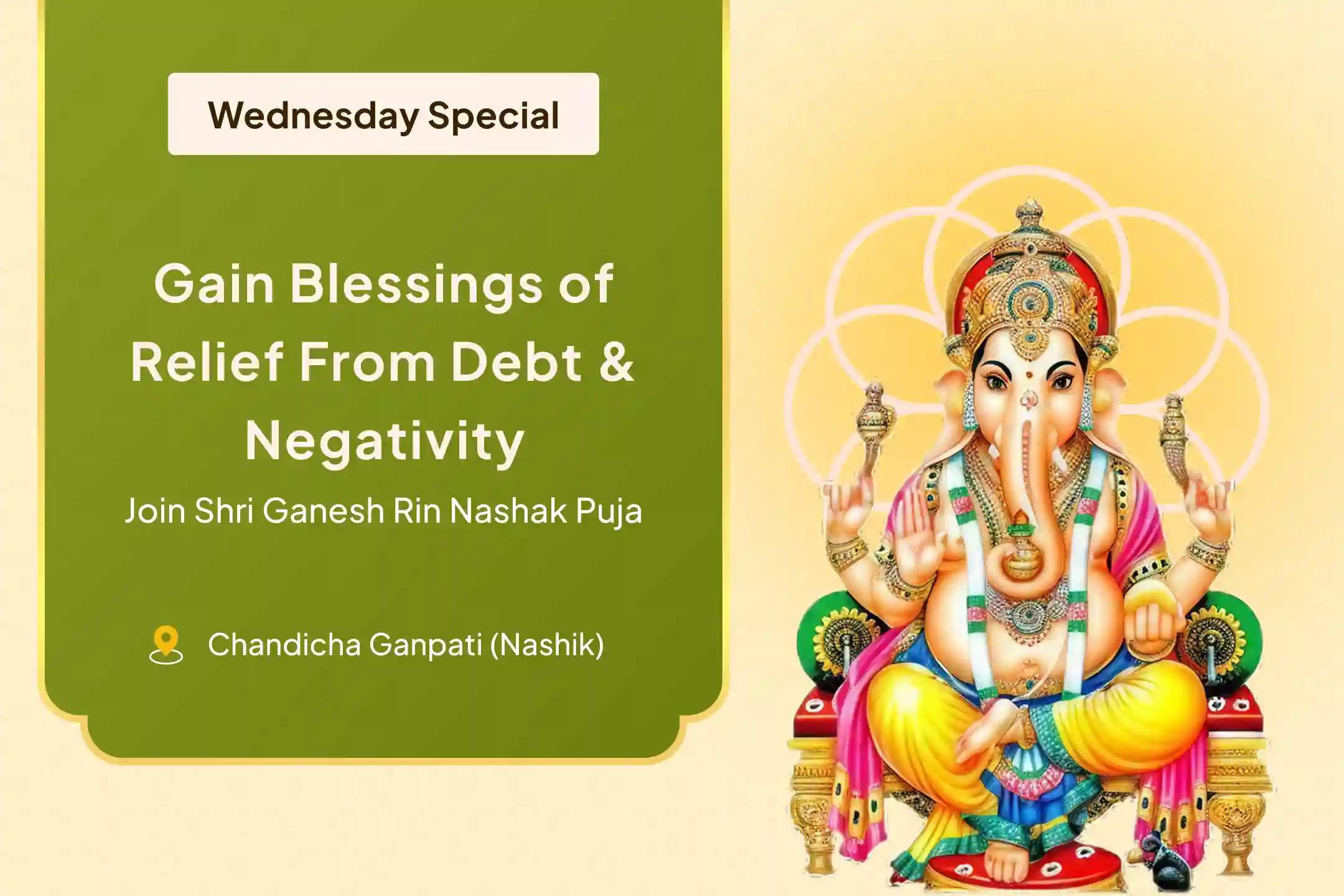 Wednesday Ganesh Debt-Relief Special Rin Nashak Ganesh Stotra Path, 1008 Ganesh Durva Archana and 108 Modak Arpan for Blessings of Debt-Relief and Overcoming Negativity 