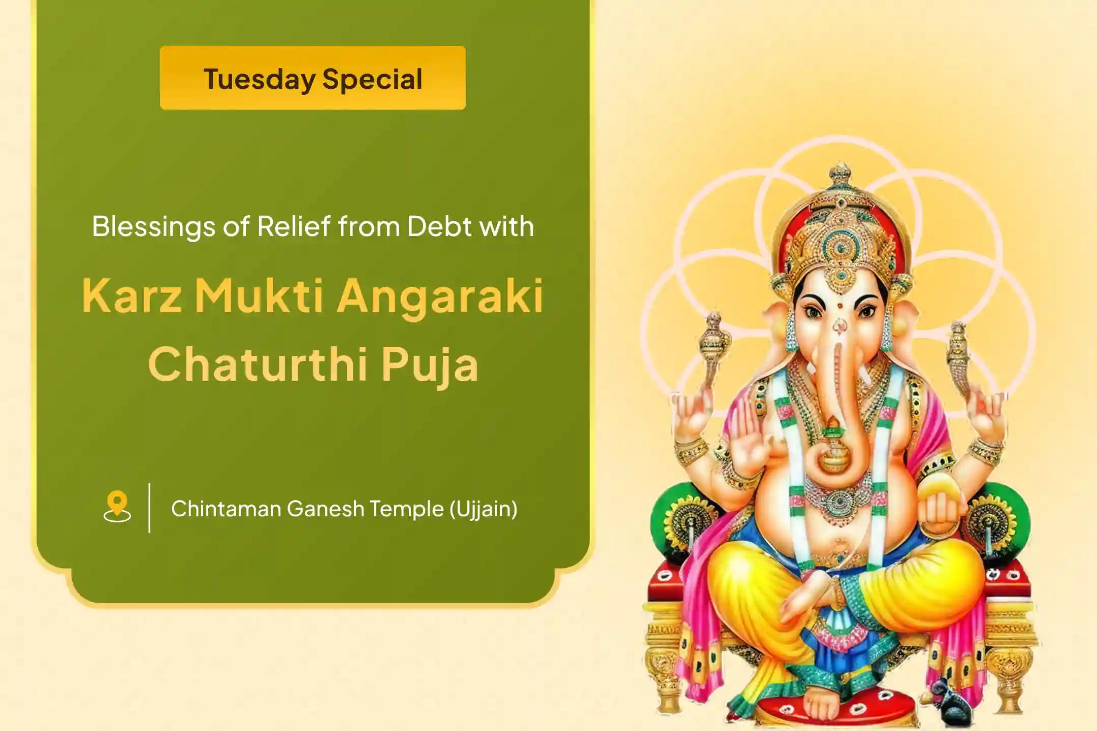 Karz Mukti Angaraki Chathurthi Special Rin Nashak Mangal Stotra Path and 1008 Mangal Mool Mantra yagya and 1008 Ganesh Durva Archana Invoke blessings to find ways to eliminate financial debts