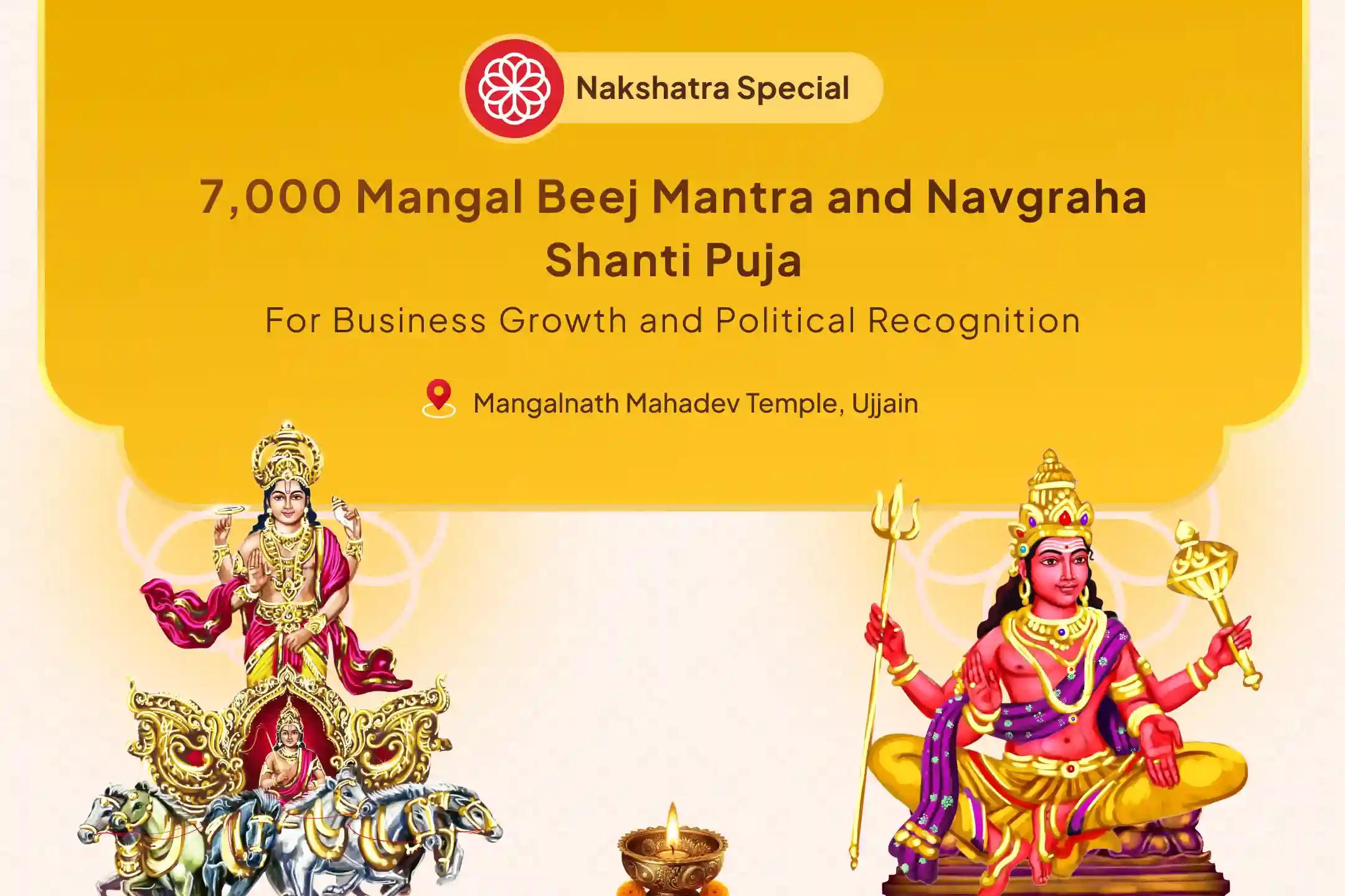 Mangal Dhanishtha Nakshatra Special Surya Mangal Angarak Dosh Shanti Puja and 7000 Mangal Mool Mantra Jaap and Navgrah Shanti Yagya to Unlock Wealth & Growth in Business and Politics