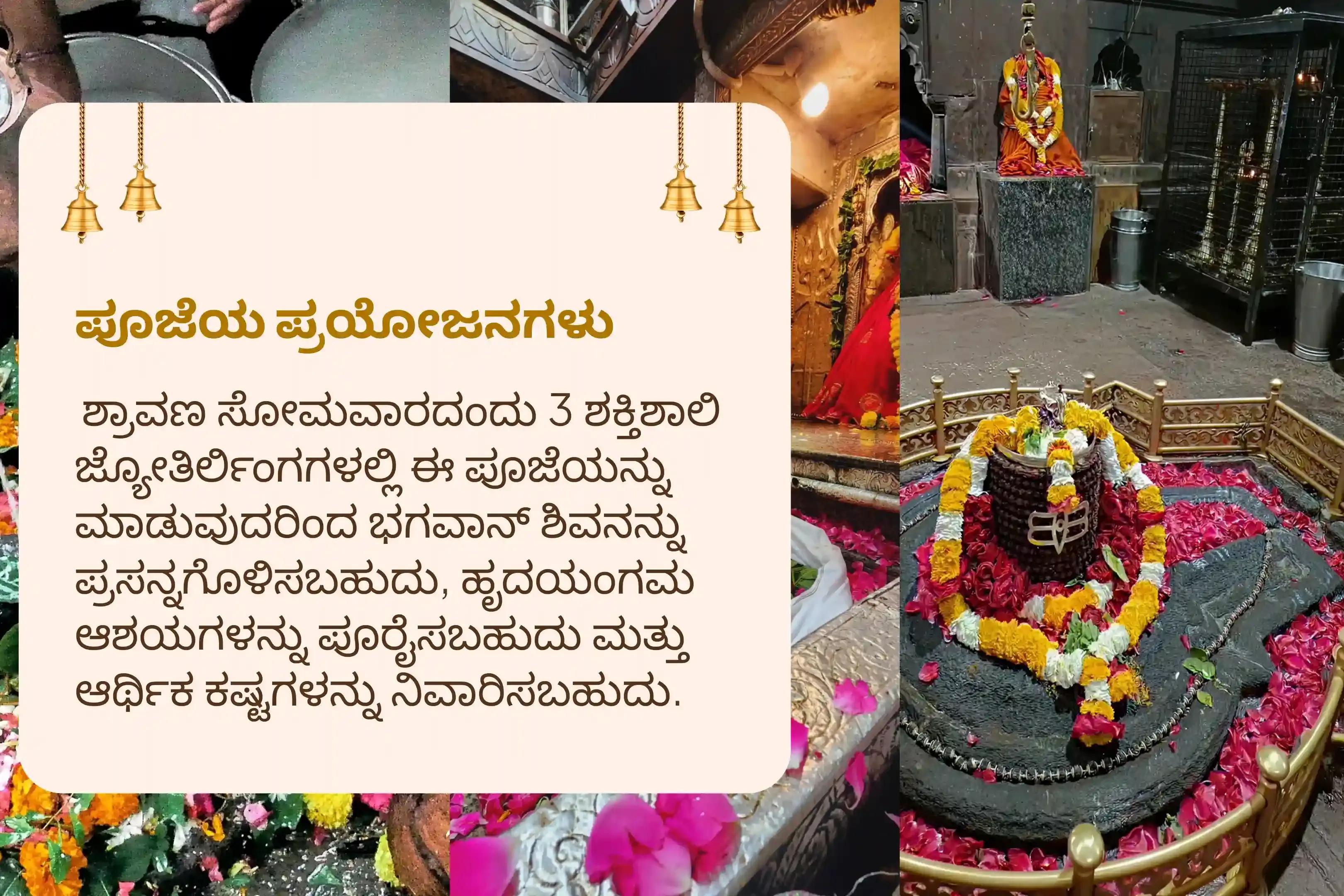 ಎಲ್ಲಾ ಇಷ್ಟಾರ್ಥಗಳ ಪೂರೈಕೆ ಮತ್ತು ಆರ್ಥಿಕ ಸಂಕಟಗಳ ನಾಶಕ್ಕಾಗಿ 3 ಜ್ಯೋತಿರ್ಲಿಂಗಗಳಲ್ಲಿ ನಡೆಯುವ ಶ್ರಾವಣ ಸೋಮವಾರ 3 ಜ್ಯೋತಿರ್ಲಿಂಗ ವಿಶೇಷ ಶಿವ ರುದ್ರಾಭಿಷೇಕ ಮತ್ತು ರುದ್ರ ಹೋಮದಲ್ಲಿ ಭಾಗವಹಿಸಿ.