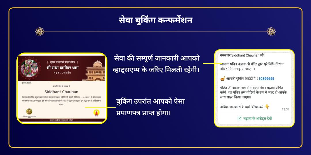 वृंदावन धाम जन्माष्टमी कथा, कृष्ण पाठ एवं चढ़ावा 