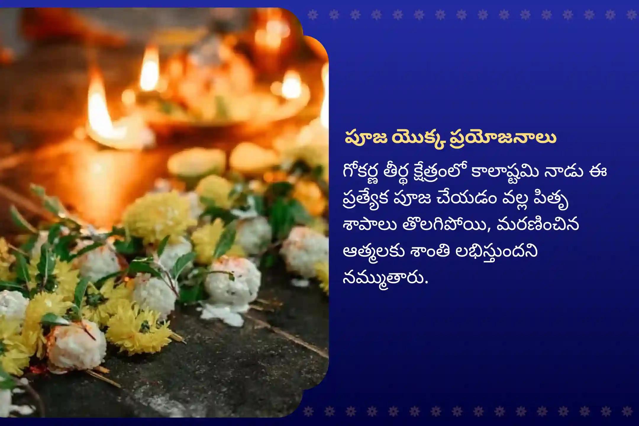 పితృల శాపాల నుండి విముక్తి, మరణించిన ఆత్మలకు శాంతి కోసం కాలాష్టమి దక్షిణ కాశీ గోకర్ణ స్పెషల్ పితృ దోష పూజలో పాల్గొనండి.