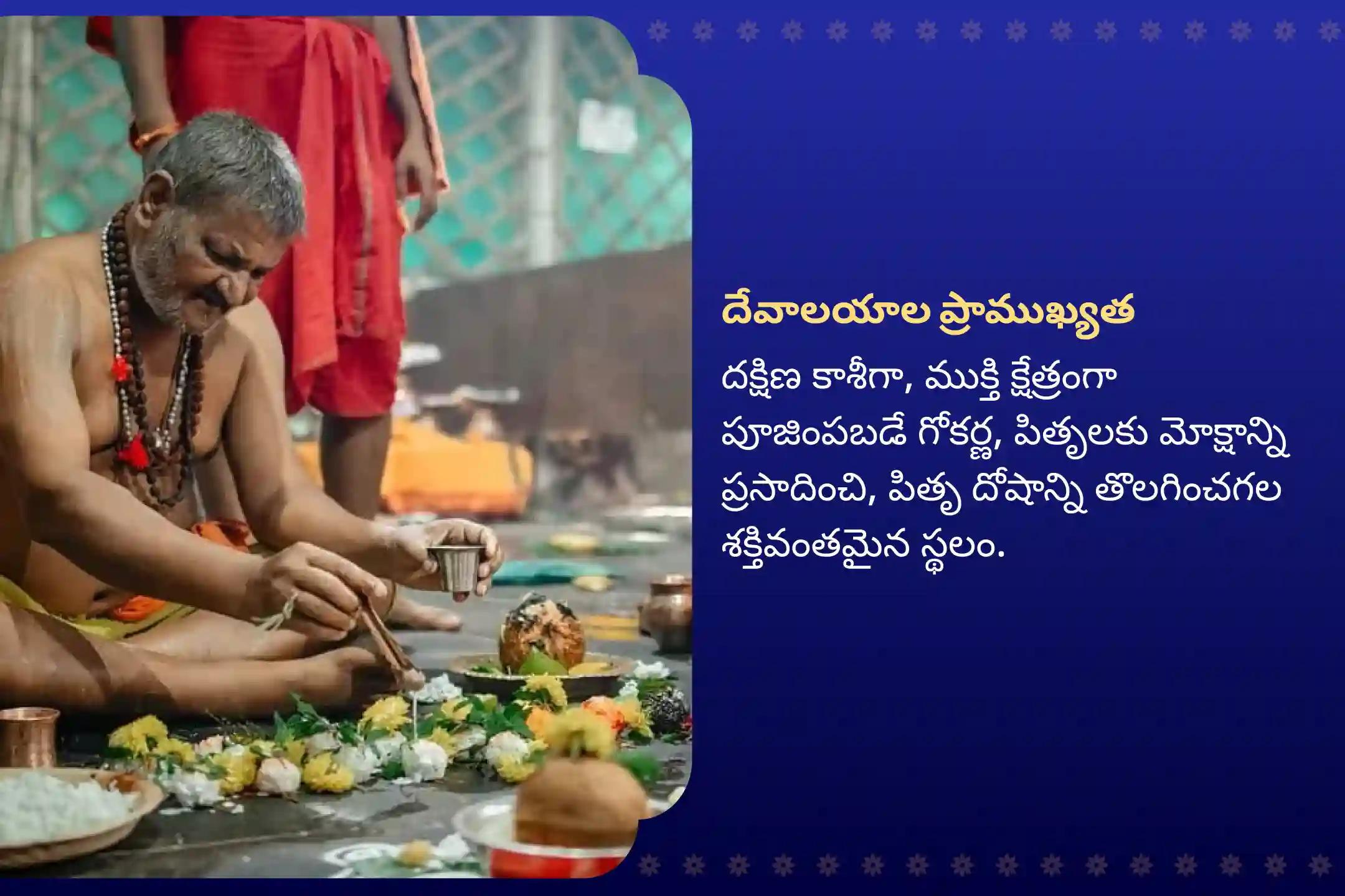 పితృల శాపాల నుండి విముక్తి, మరణించిన ఆత్మలకు శాంతి కోసం కాలాష్టమి దక్షిణ కాశీ గోకర్ణ స్పెషల్ పితృ దోష పూజలో పాల్గొనండి.