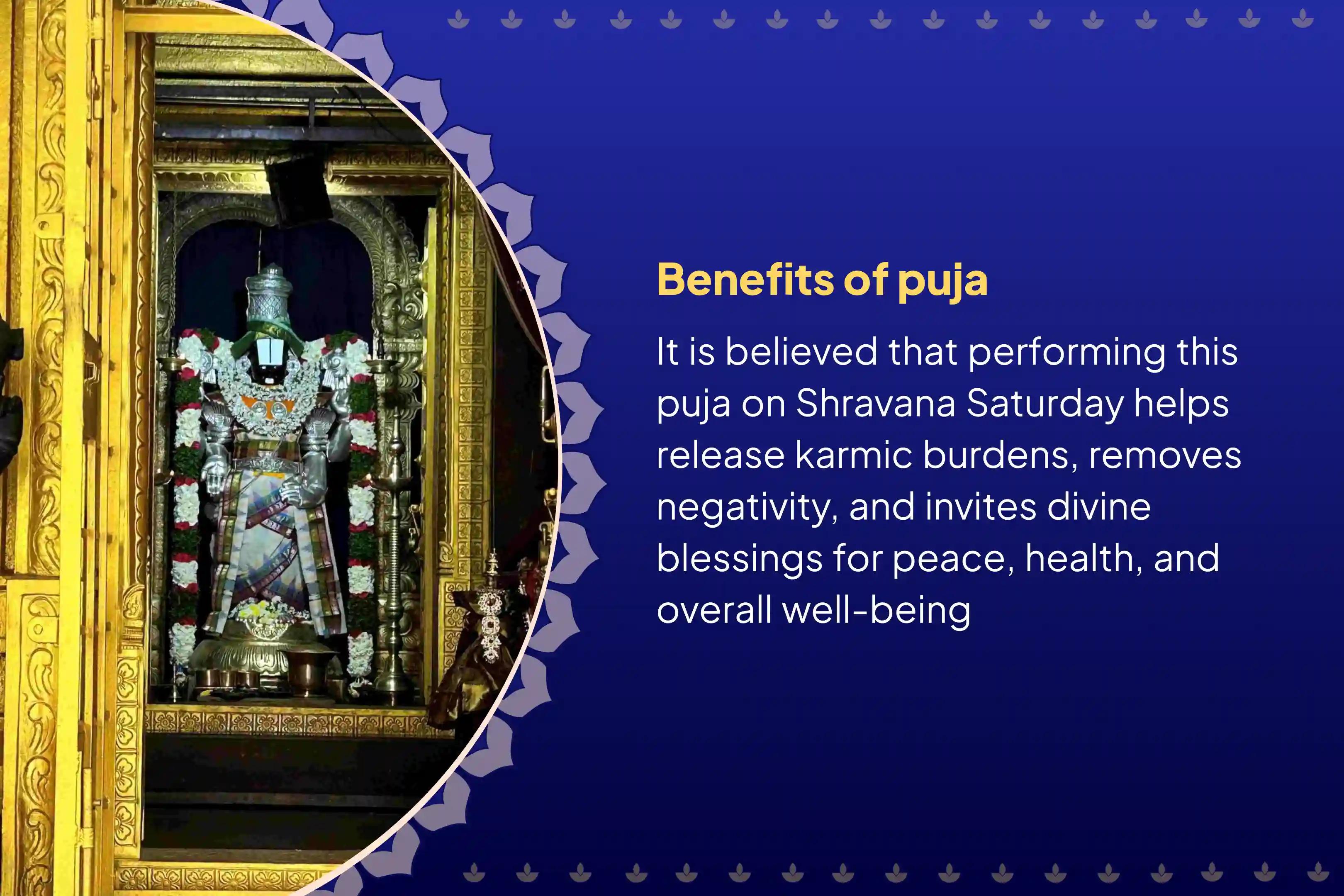  Participate in the Saturday Lord Venkateshwara Special Sahasra Tulsi Dal Archana and Venkateshwara Vaibhav Homam to free yourself from karmic cycles and negativity.