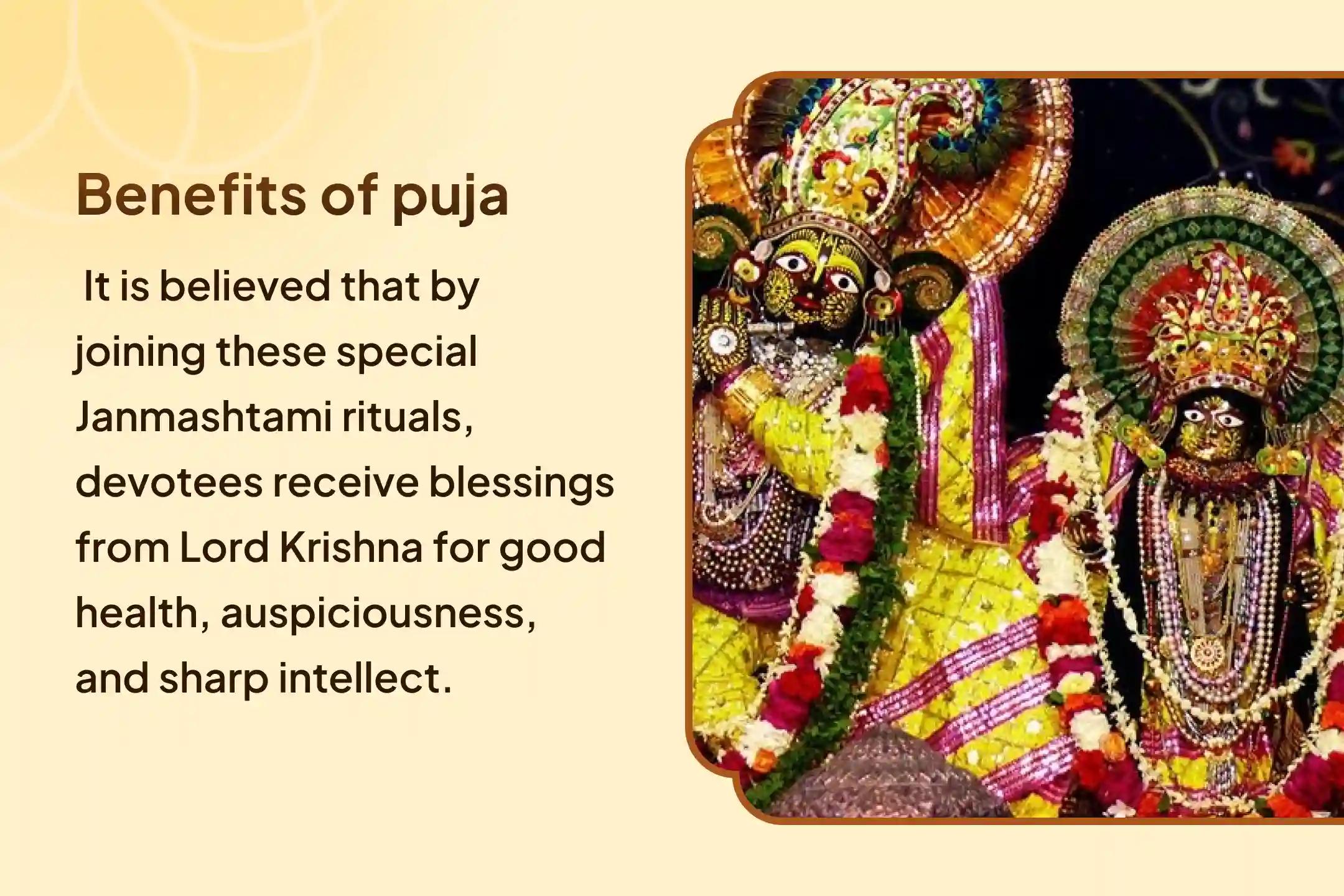 Celebrate Krishna Janmashtami across 5 Mathura Temples with Shringar, Abhishek, Makhan Misri, Jhulanutsav, and Dahi Handi. Invoke Krishna's blessings for health, fortune, and wisdom.