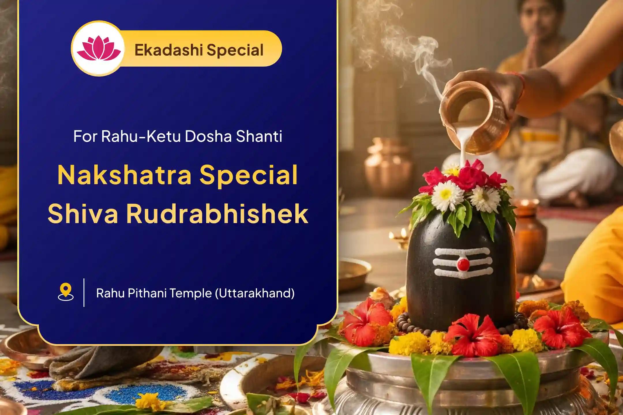 Rahu-Ketu Peeda Shanti Nakshatra Special Rahu-Ketu Peeda Shanti Puja and Shiv Rudrabishek For Blessing of Mental clarity and Improved Decision-Making