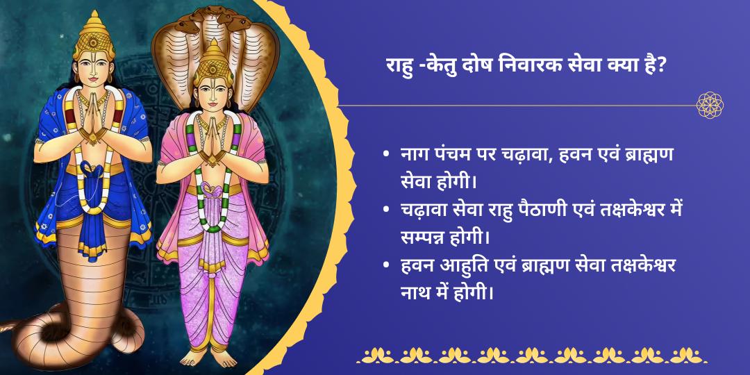 नाग पंचम राहु-केतु दोष निवारक चढ़ावा, हवन एवं ब्राह्मण सेवा