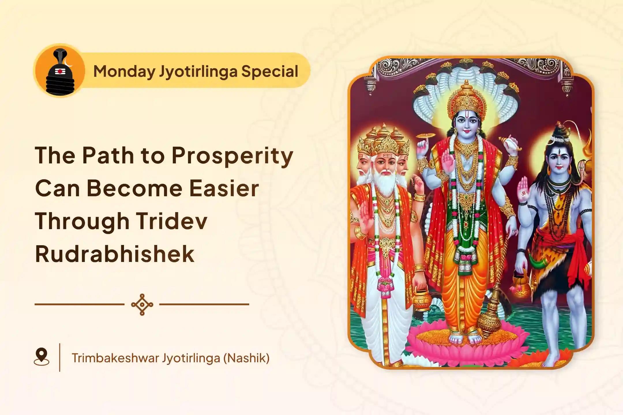 Trimbakheshwar Jyotirlinga Special Bramha Vishnu Mahesh Jyotirlinga Rudrabhishek for Blessings of Abundance, Purpose, and Freedom from Material Hurdles