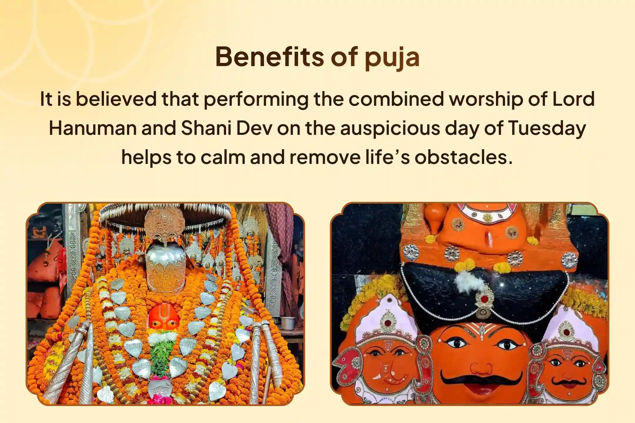 Shani-Hanuman Ujjain-Ayodhya Combo Special Hanuman Garhi Sindoor Chandan Abhishek, 11,000 Hanuman Mool Mantra Japa and Shani Til Tel Abhishek for Hanuman's Blessings to Overcome Hurdles in Life