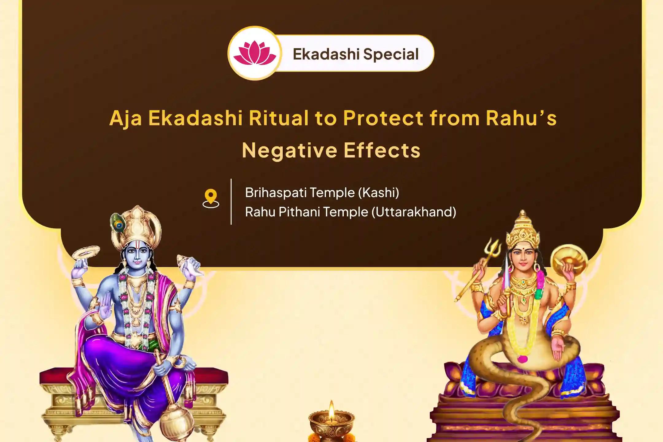 Aja Ekadashi and Rahu Nakshatra Paap Nivaran Puja Vishnu Sahasranama Jaap and Paap Graha Pitru Rahu Shanti Maha Puja Blessings of Relief from Rahu Graha Disturbances, Pitru Dosh and Past Karma