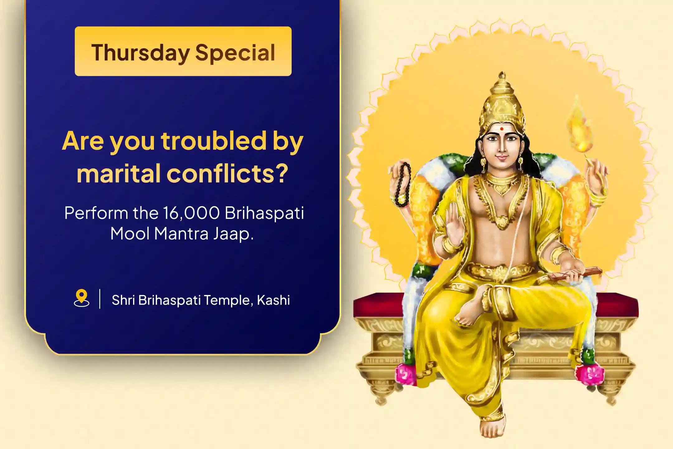 Marital Conflicts & Delay Remedy Special 16000 Brihaspati Mool Mantra Jaap To Avoid Delays in Marriage and Find a Suitable Partner