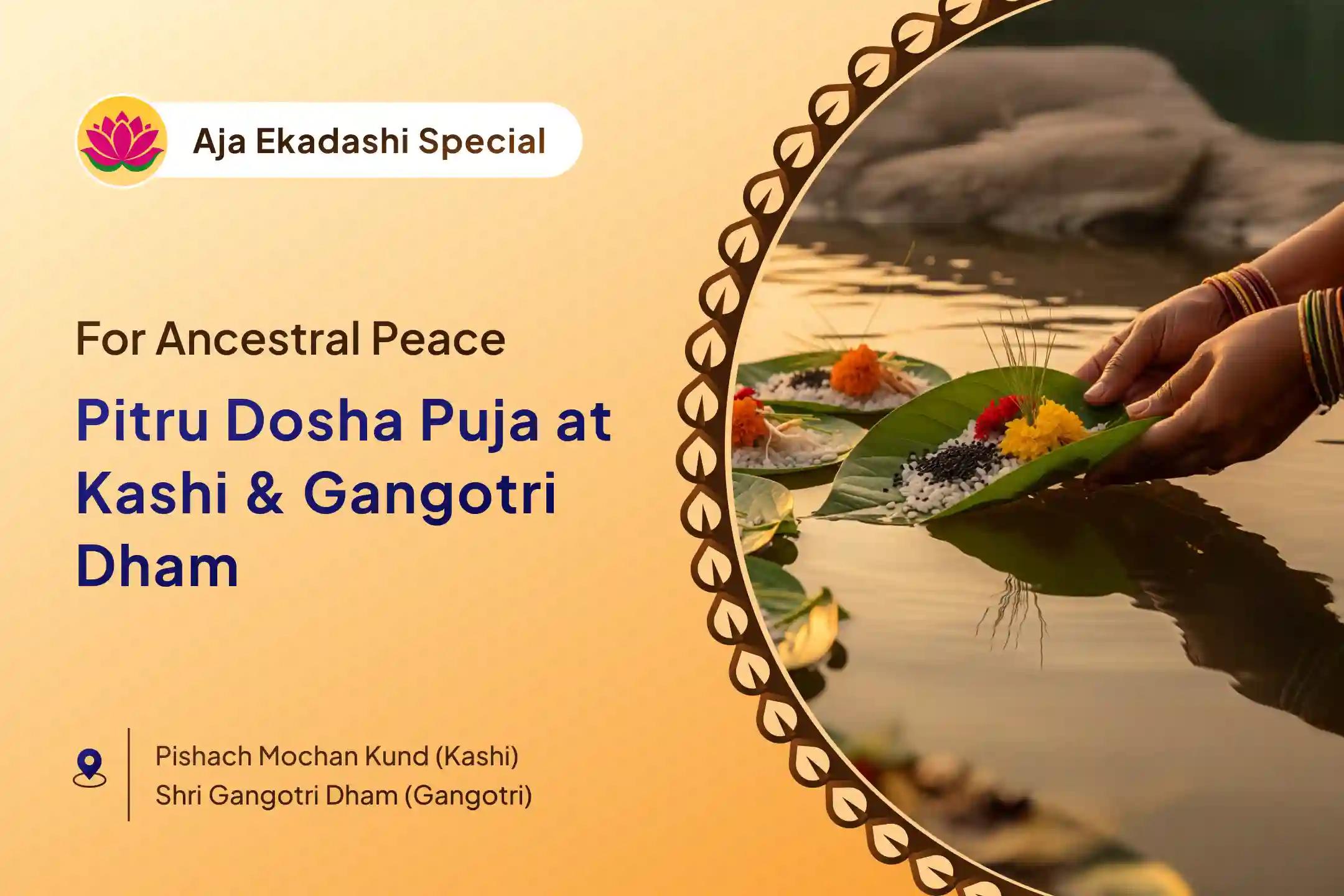 Aja Ekadashi Moksha Tirth Combo Special Pitru Dosh Shanti Mahapuja and Gangotri Dham Ganga Abhishek Puja for Peace of Ancestor's souls and Resolving Family Disputes