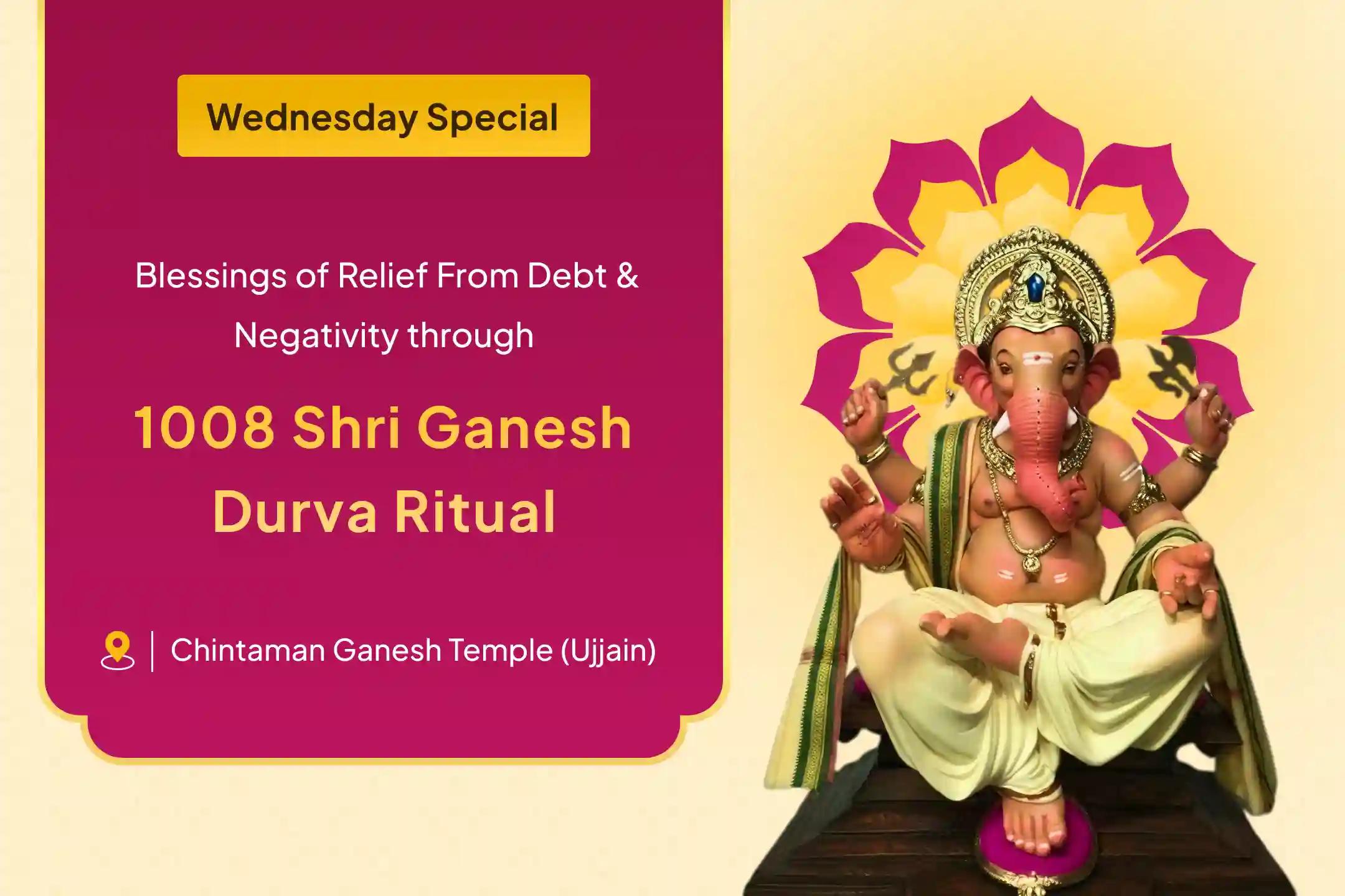 Wednesday Ganesh Debt-Relief Special Rin Nashak Ganesh Stotra Path, 1008 Ganesh Durva Archana and 108 Modak Arpan for Blessings of Debt-Relief and Overcoming Negativity