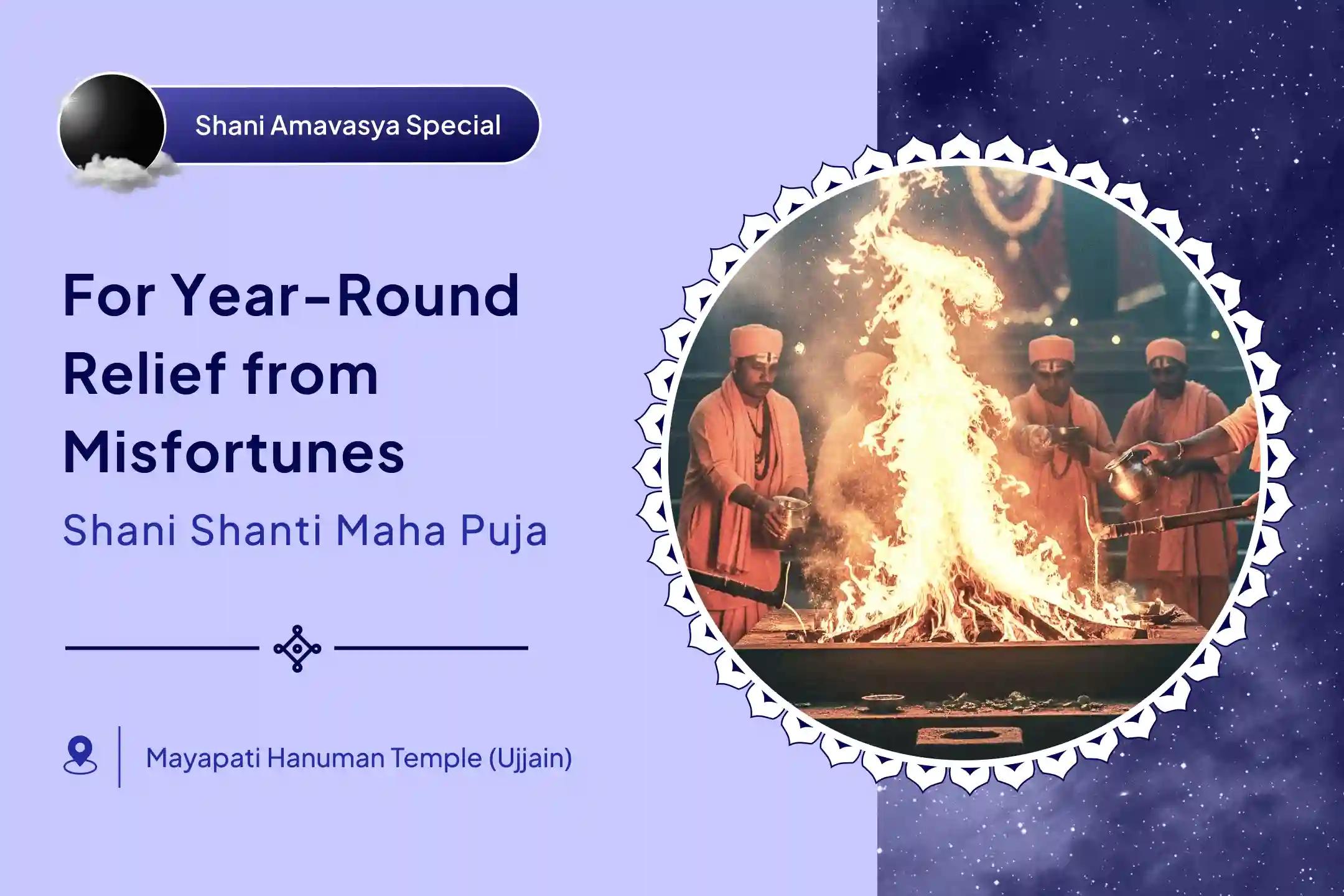 Shani Amavasya Shani Shanti Maha Seva Special Shani Prakop Nivaran Shani Maha Seva Kunjika Arpan for Year-Round Relief from Misfortunes and Delays