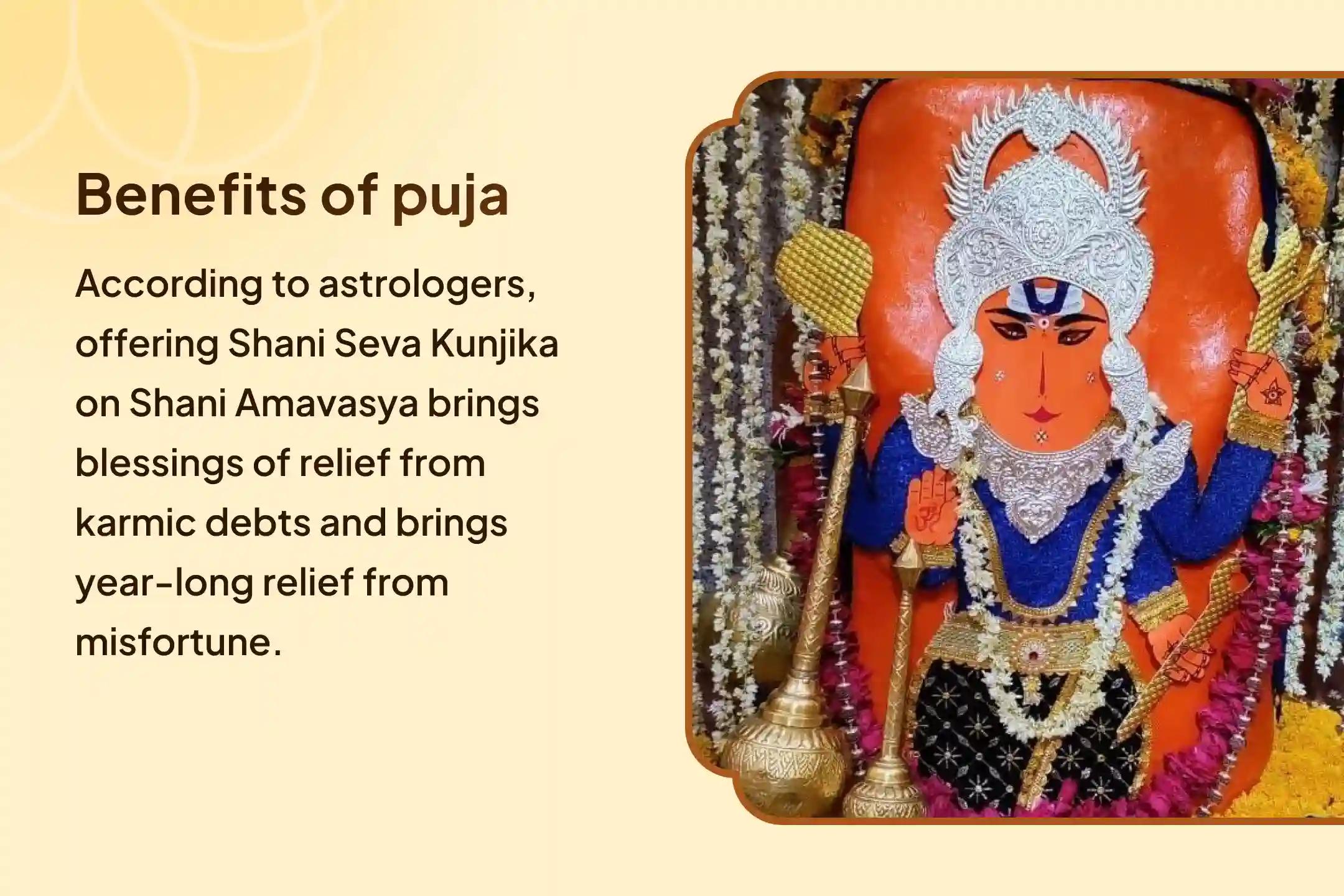 Shani Amavasya Shani Shanti Maha Seva Special Shani Prakop Nivaran Shani Maha Seva Kunjika Arpan for Year-Round Relief from Misfortunes and Delays
