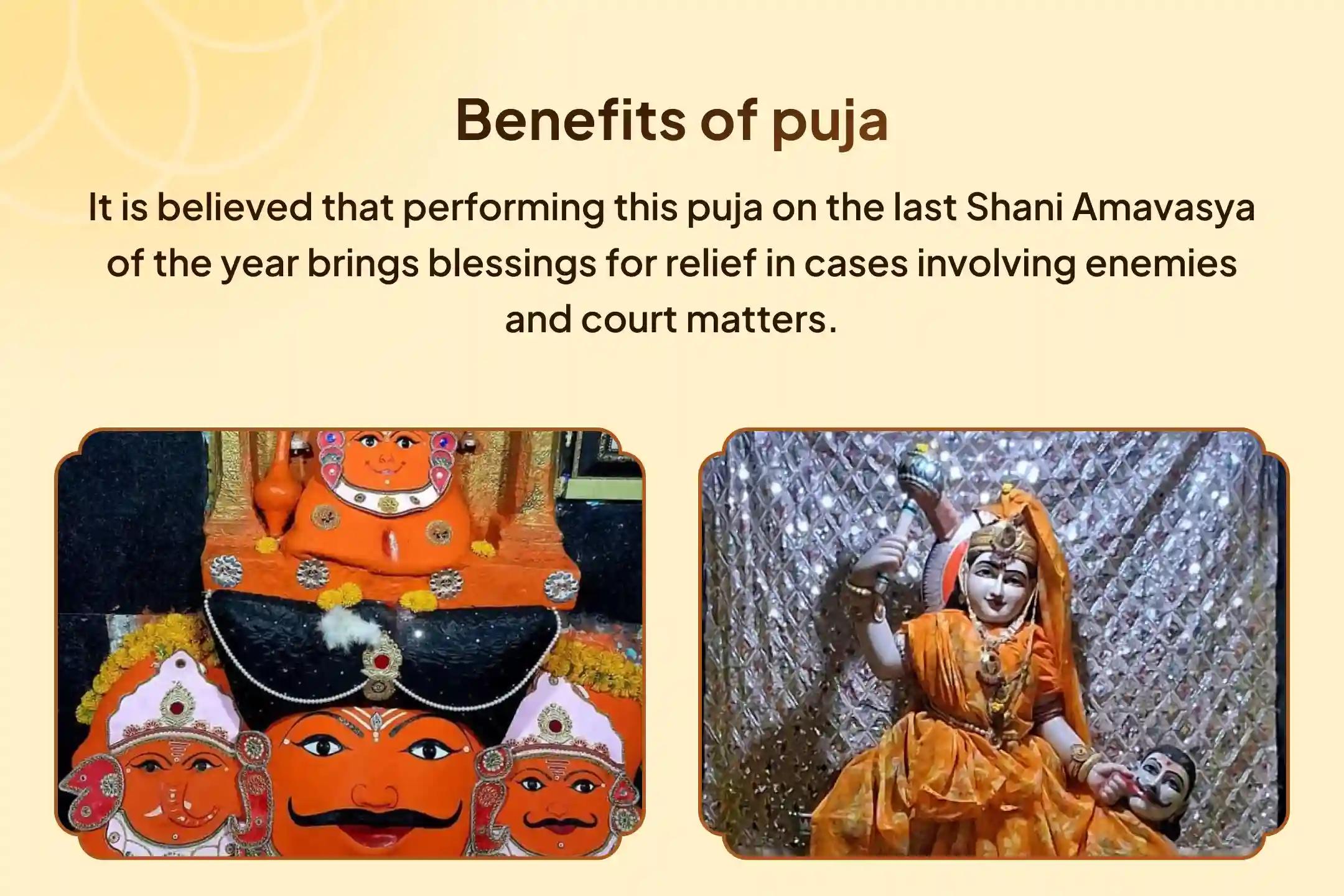 Shani Amavasya Maa Bagalmukhi-Shani Combo Special Maa Bagalamukhi Tantra Yukta Havan and Shani Til Tel Abhishek to get Blessing for Victory over Enemies and in Court Cases