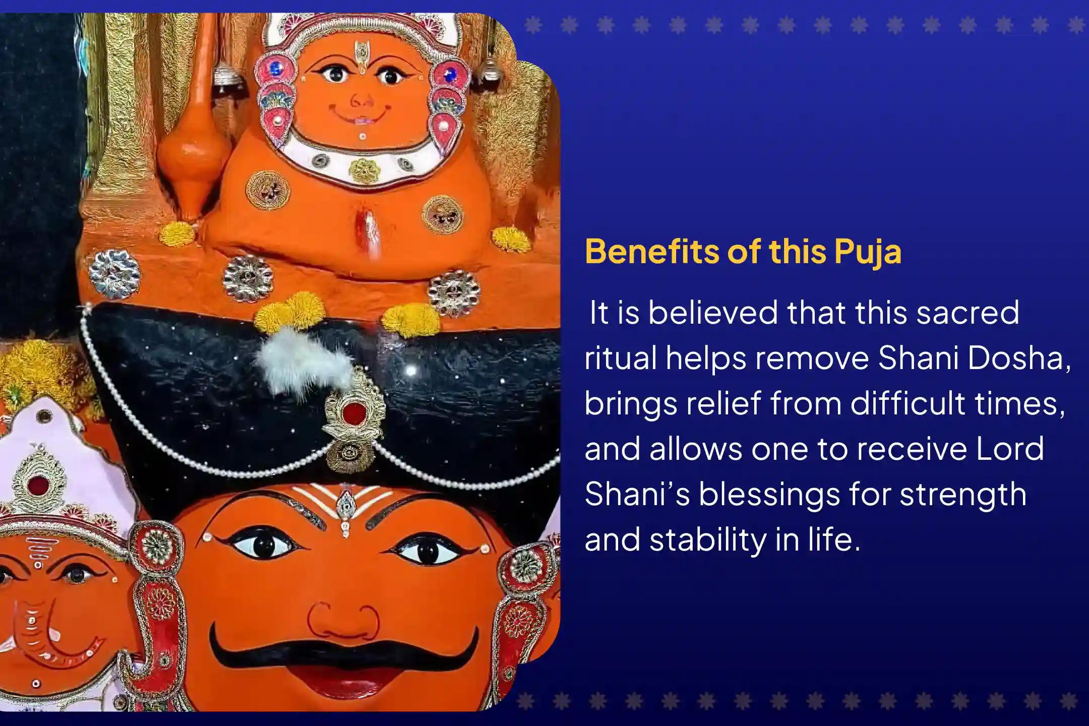 Participate in the Shani Amavasya Maha Anushthan 108 Brahmins 1.25 Lakh Shani Mool Mantra Jaap, Dashansh Maha Havan, and Hanuman Ashtak Path to receive Shani Dev’s blessings to remove Shani Dosha and gain protection during difficult times